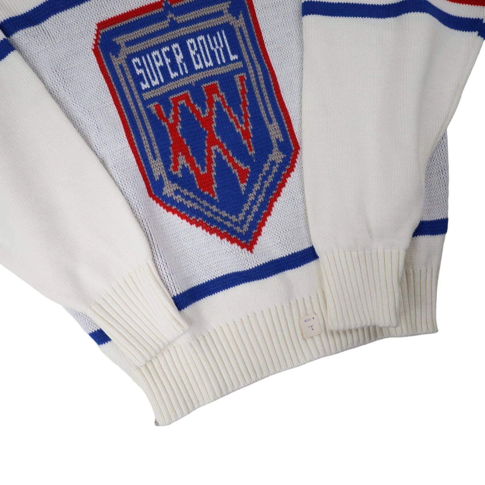 NFL × Vintage Vintage NFL Cliff Engle Super Bowl XXV Knit Sweater Size US L / EU 52-54 / 3 - 3 Thumbnail