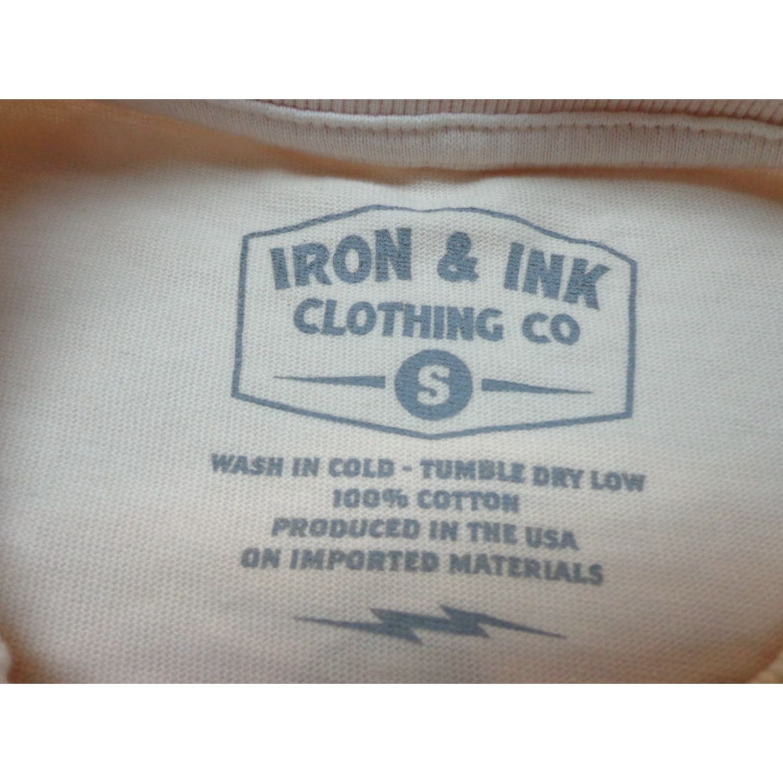 Vintage Iron & Ink Clothing Company T-shirt Tattoo Design Graphic Size Small Men Short Sleeve Beige S Size US S / EU 44-46 / 1 - 4 Thumbnail