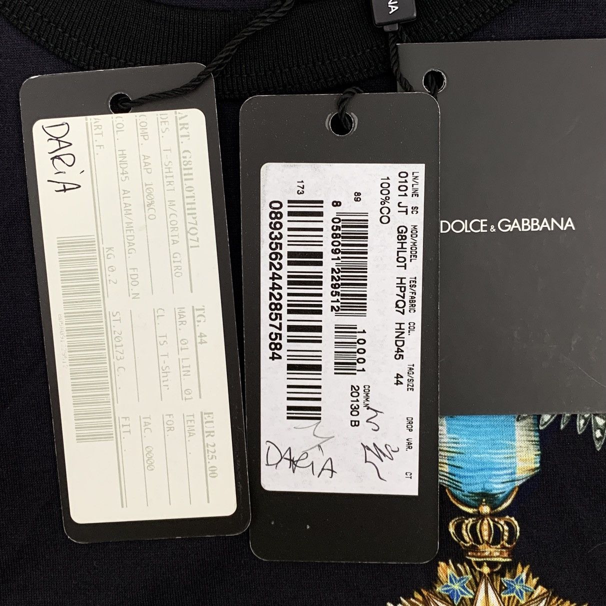 Dolce & Gabbana Dolce & Gabbana Crew Neck Short Sleeve T-Shirt K26WX Size US XS / EU 42 / 0 - 7 Thumbnail
