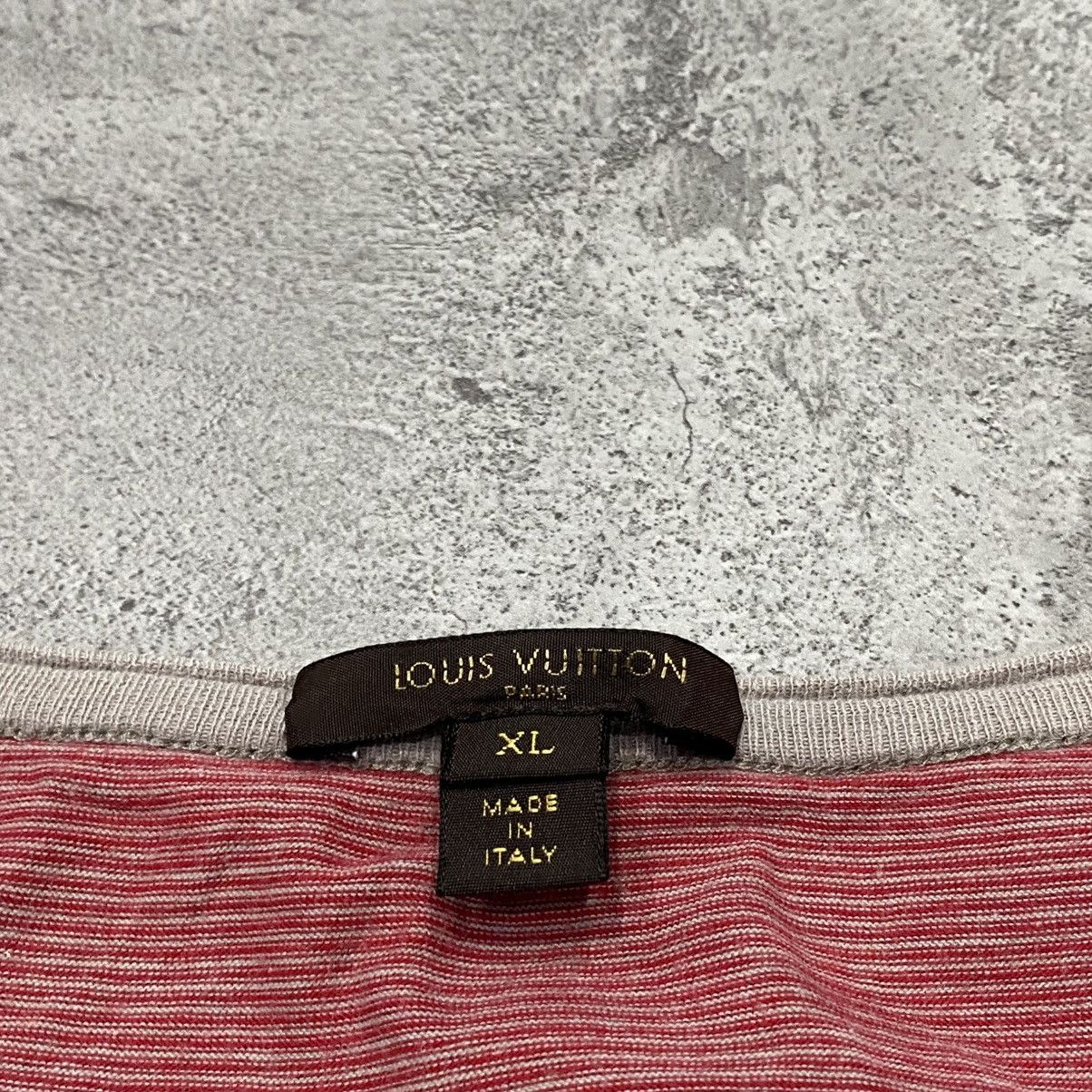 Louis Vuitton Louis Vuitton Striped V Neck Tshirt Size US XL / EU 56 / 4 - 2 Thumbnail
