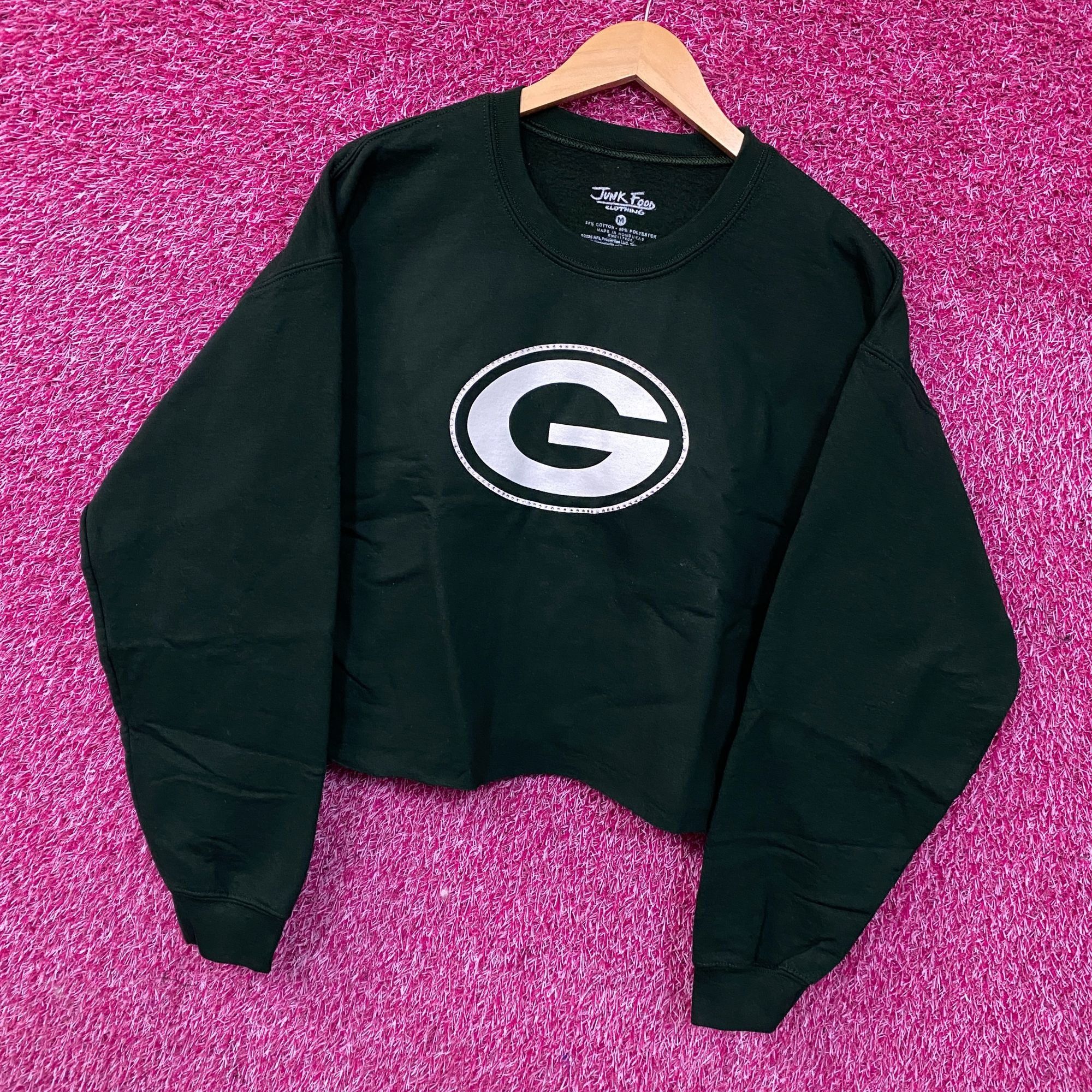 Junk Food Junk Food Green Bay Packers Bling Flea Market Crop Fleece Me Size M / US 6-8 / IT 42-44 - 3 Thumbnail