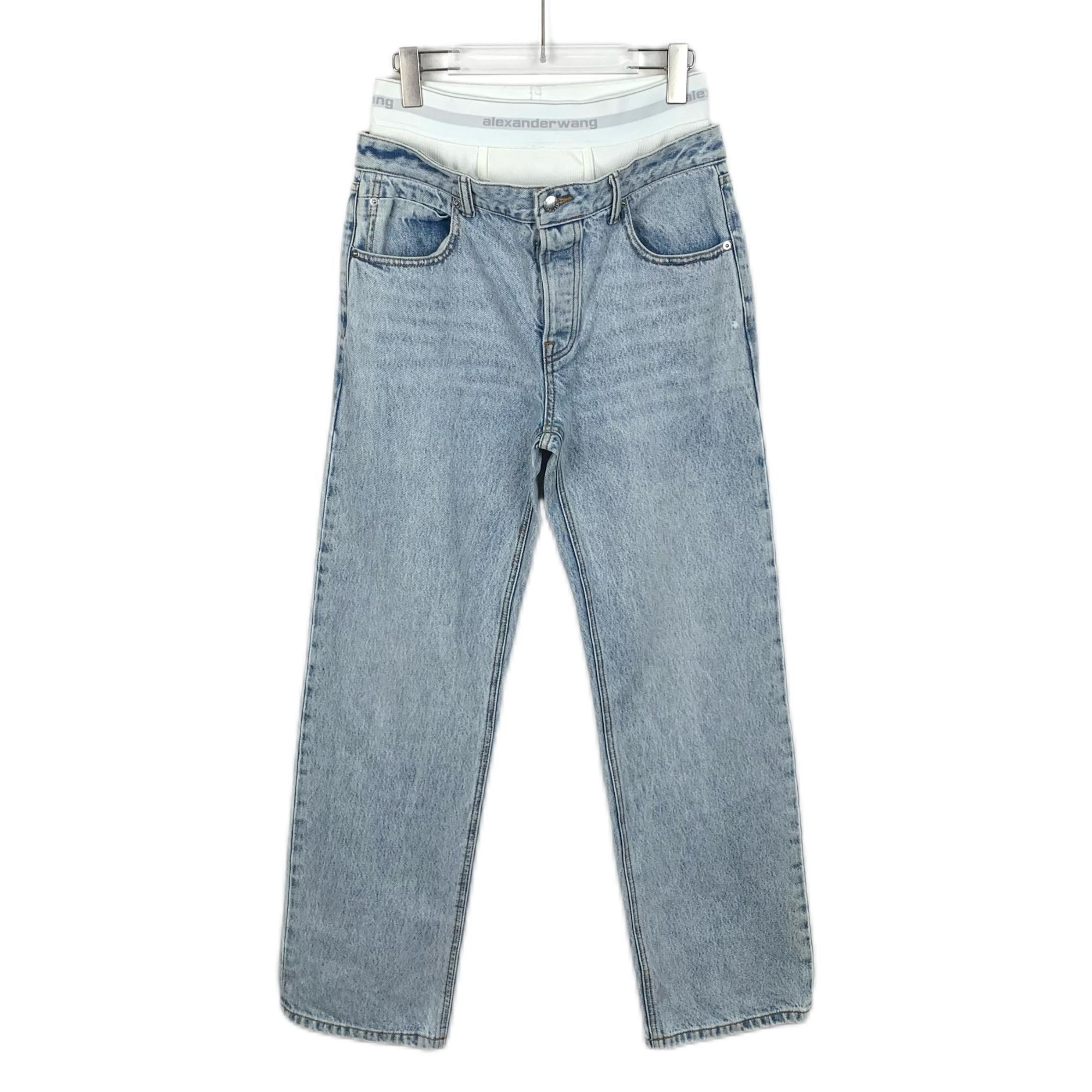 Alexander Wang Alexander Wang Light Blue Cotton Casual Patchwork Jeans Size Size 27" / US 4 / IT 40 - 1 Thumbnail