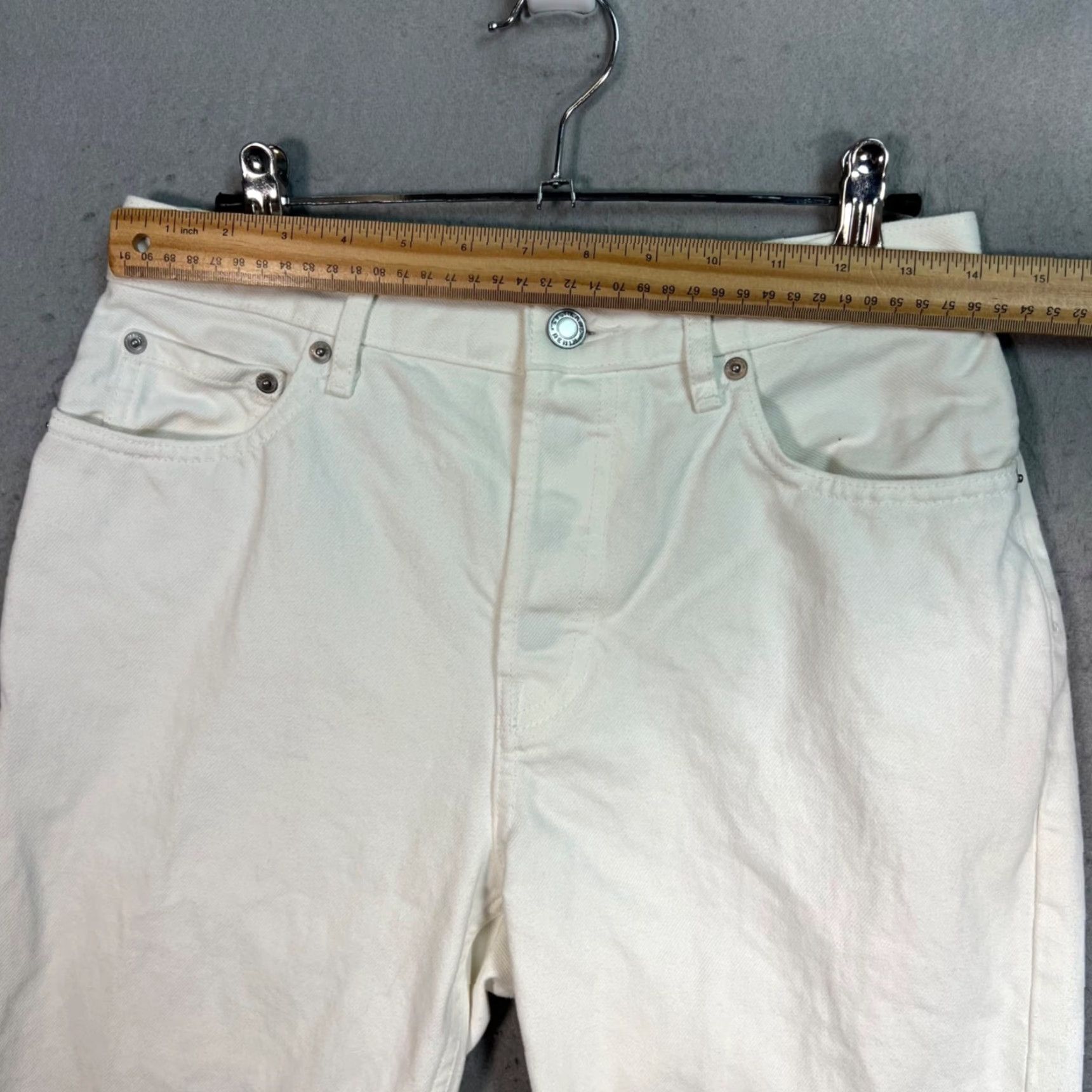 Everlane Everlane White Womens 27 Crop Cheeky Jean High-Waisted Straight Leg Pants Jeans 27 White 90s Crop Womens Size 27" / US 4 / IT 40 - 5 Thumbnail