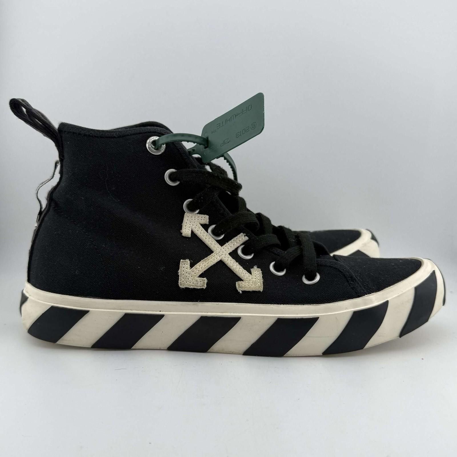Off-White Off-White Mid-Top Vulcanized Black 43EU Used Size US 10 / EU 43 - 4 Thumbnail