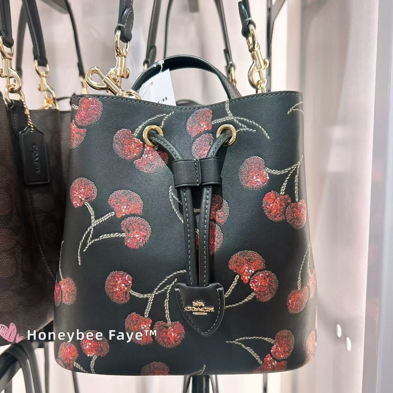 Coach Nwt Coach Rowan Bucket Bag With Cherry Print CCZ17 🍒 Size ONE SIZE - 1 Thumbnail