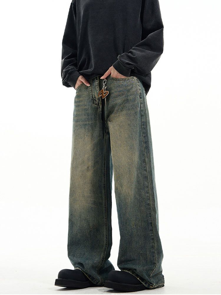 Japanese Brand × Jean Retro washed American cleanfit straight loose jeans for men Size US 32 / EU 48 - 3 Thumbnail