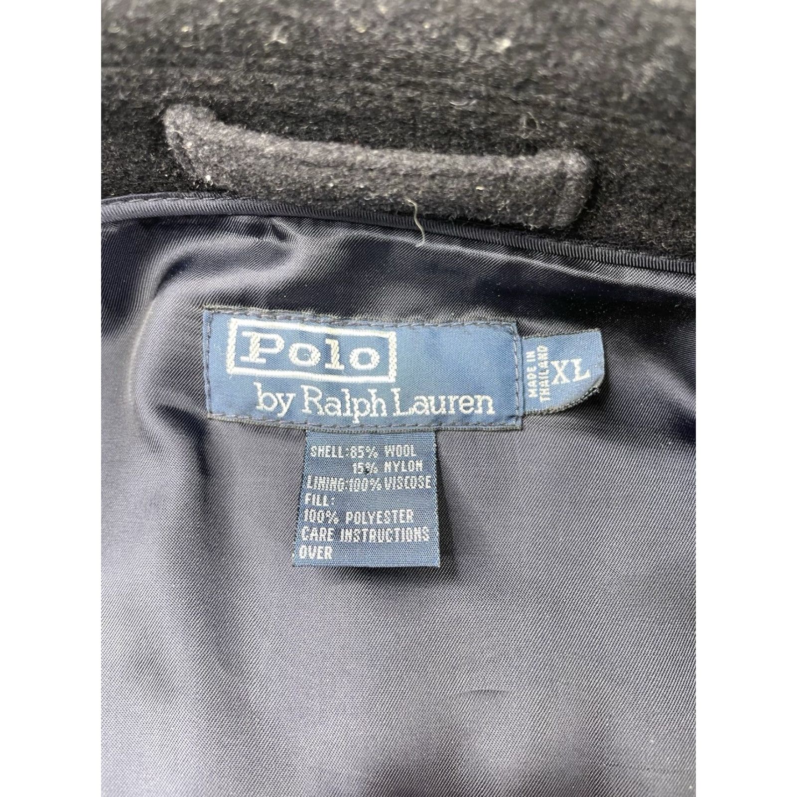 Polo Ralph Lauren Vintage Polo Ralph Lauren Jacket Mens XL Navy Wool Heavyweight Full Zip Lined Bespoke Bomber Coat Size US XL / EU 56 / 4 - 2 Thumbnail