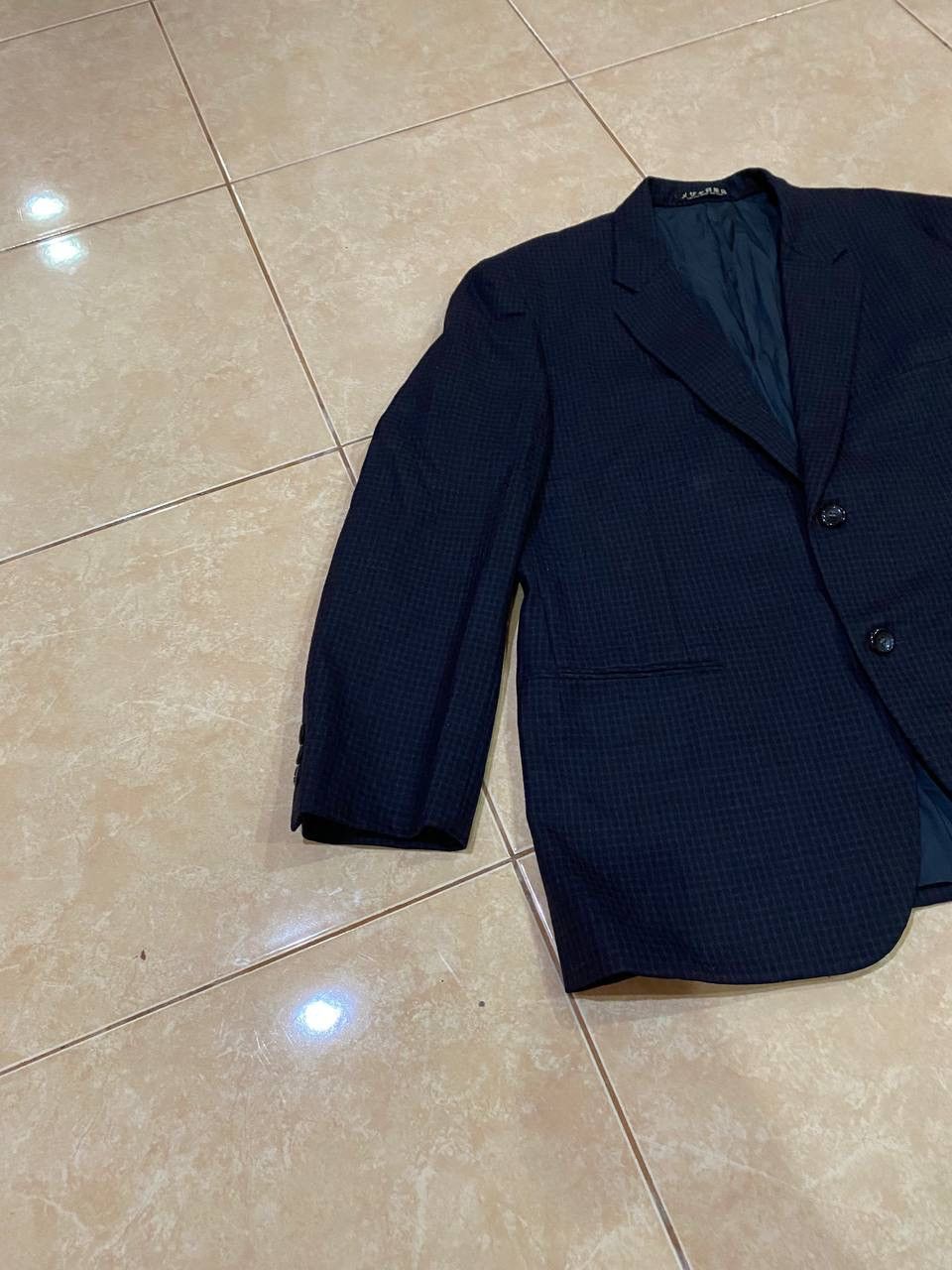 Japanese Brand Vintage 80s Mezaki Wool Checker Blazer Size US M / EU 48-50 / 2 - 3 Thumbnail