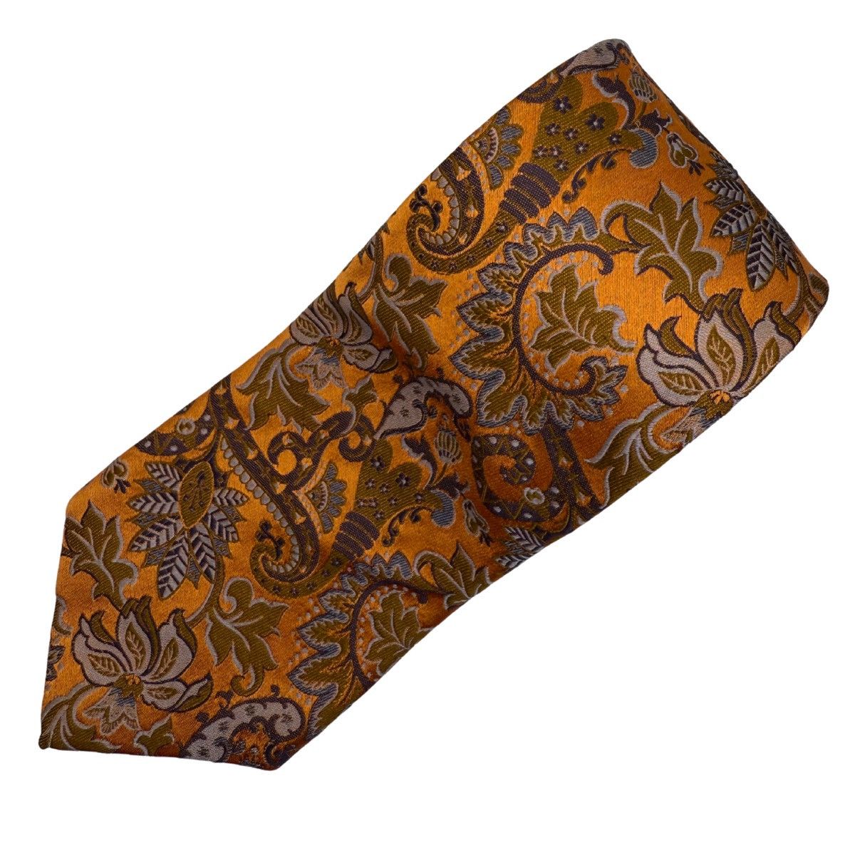XMI Platinum XMI Platinum Silk Tie, Orange, Made in Italy, Like New Size ONE SIZE - 2 Thumbnail
