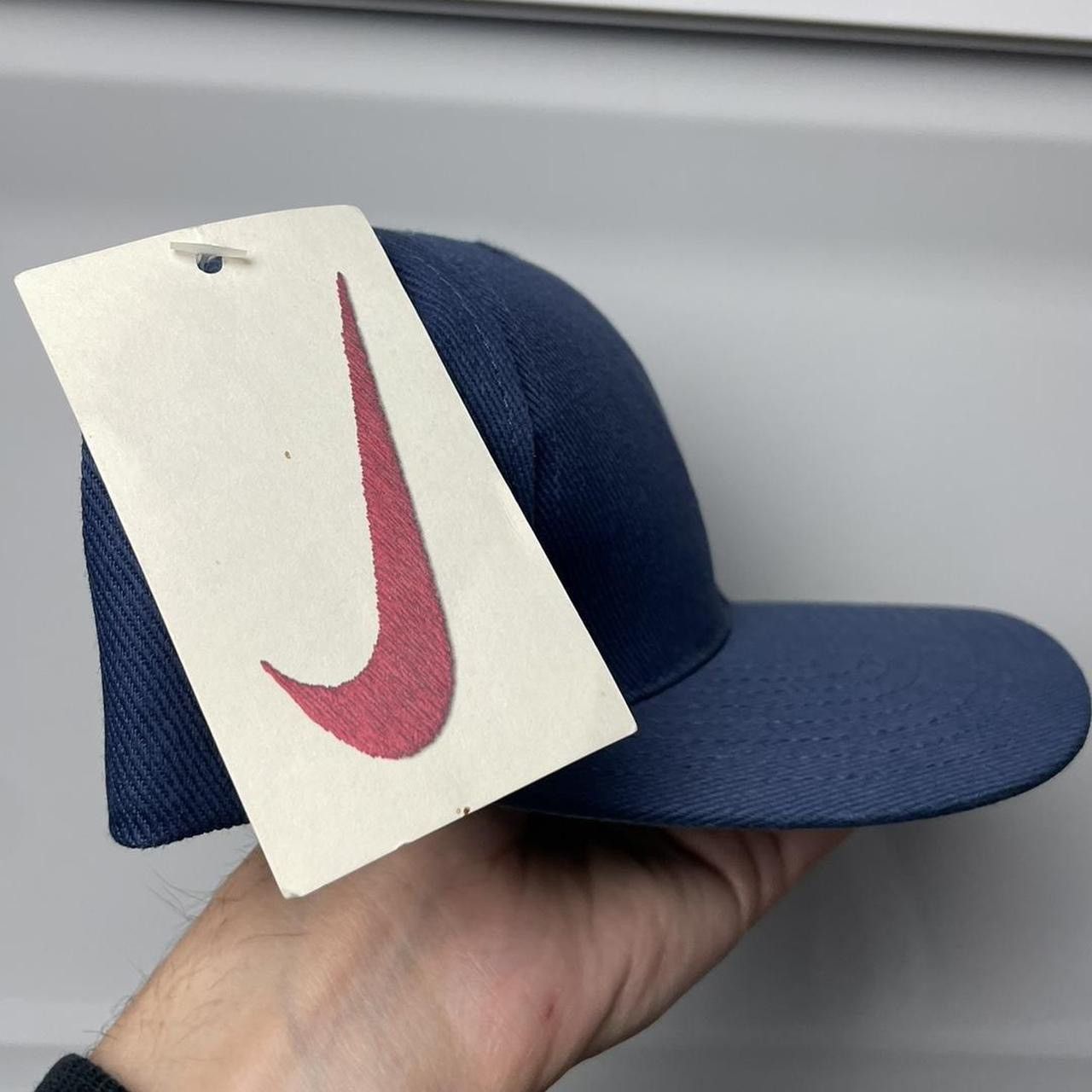 Nike Vintage Nike Hat NWT Navy Blue Adjustable 90s Snapback Size ONE SIZE - 3 Thumbnail