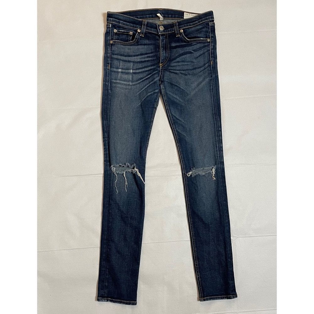 Rag & Bone Rag & Bone Ripped Skinny Hampstead Jeans Size 29 Size 29" - 2 Thumbnail