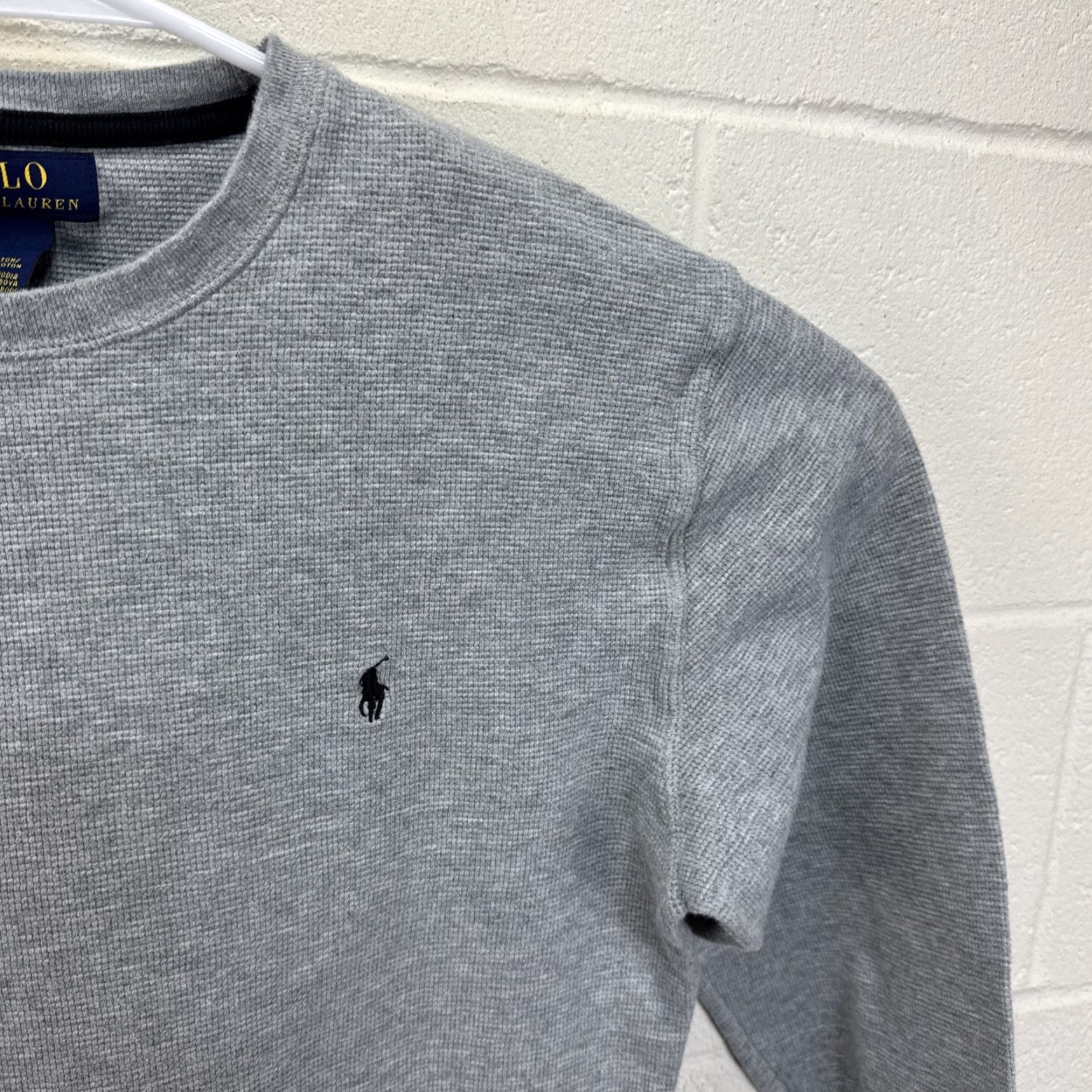 Polo Ralph Lauren Polo Ralph Lauren Men's Classic Fit Thermal Long Sleeve Shirt L Light Gray Size US L / EU 52-54 / 3 - 6 Thumbnail