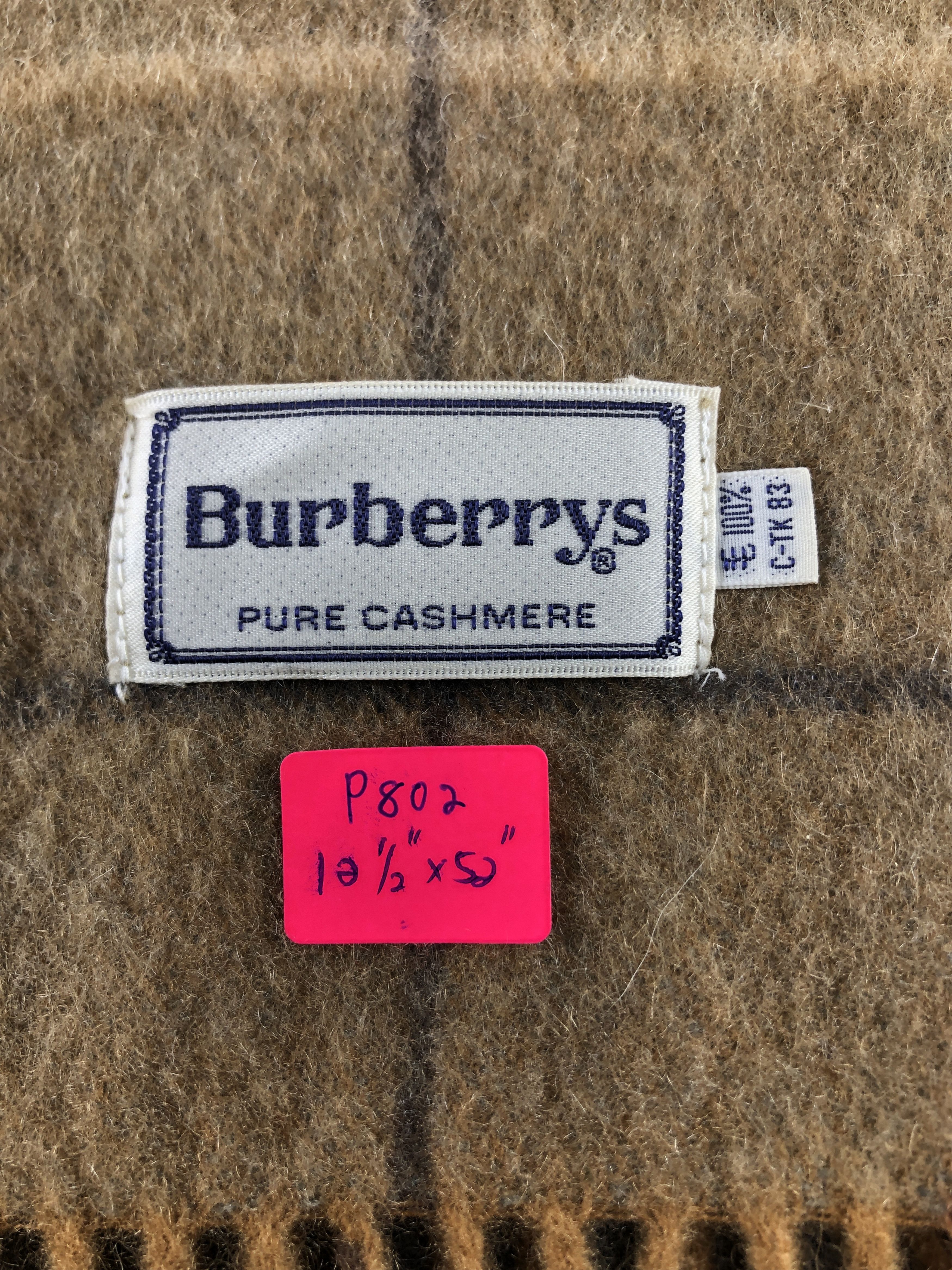Burberry Burberry Pure Cashmere Scarf / Muffler / Neckwear P802 Size ONE SIZE - 4 Thumbnail