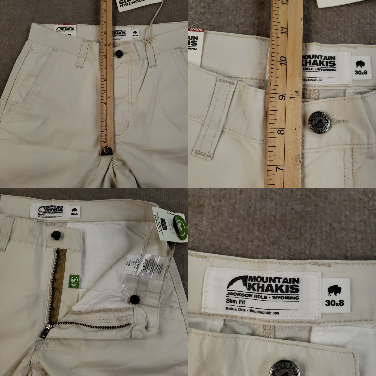 Mountain Khakis Mountain Khakis Shorts Mens Size 30 Oatmeal Stretch Poplin Slim Fit 8" Inseam K8 Size US 30 / EU 46 - 8 Thumbnail