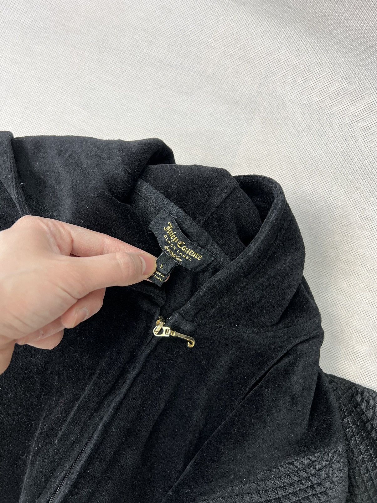 Juicy Couture Velour Hoodie Juicy Couture Love Black Label Y2K Zipped Size L / US 10 / IT 46 - 3 Thumbnail