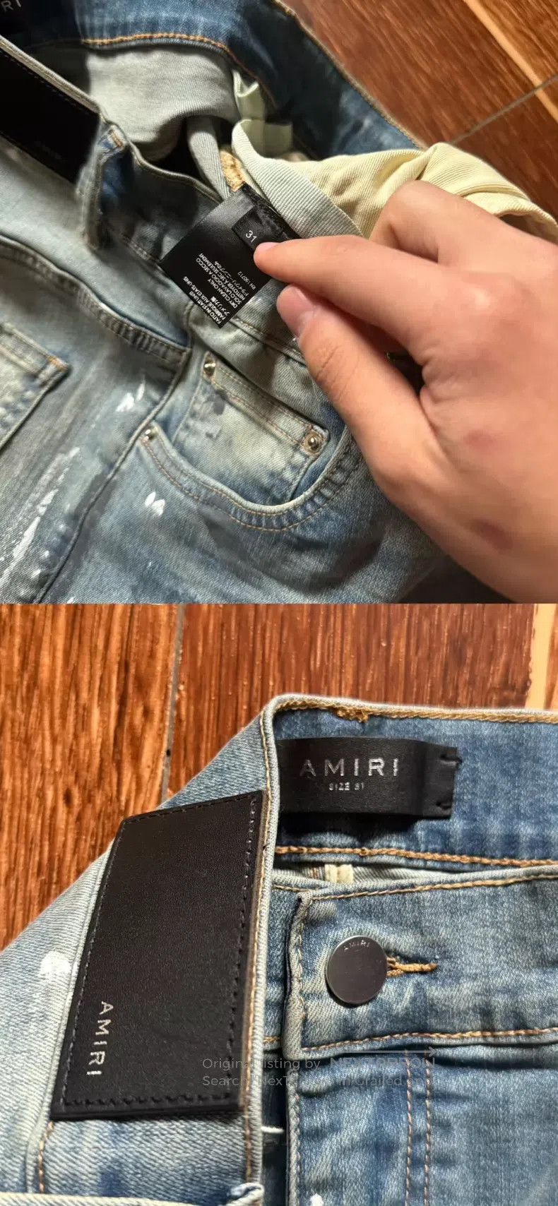 Amiri Amiri Gk Blue Diamond Size US 31 - 8 Thumbnail