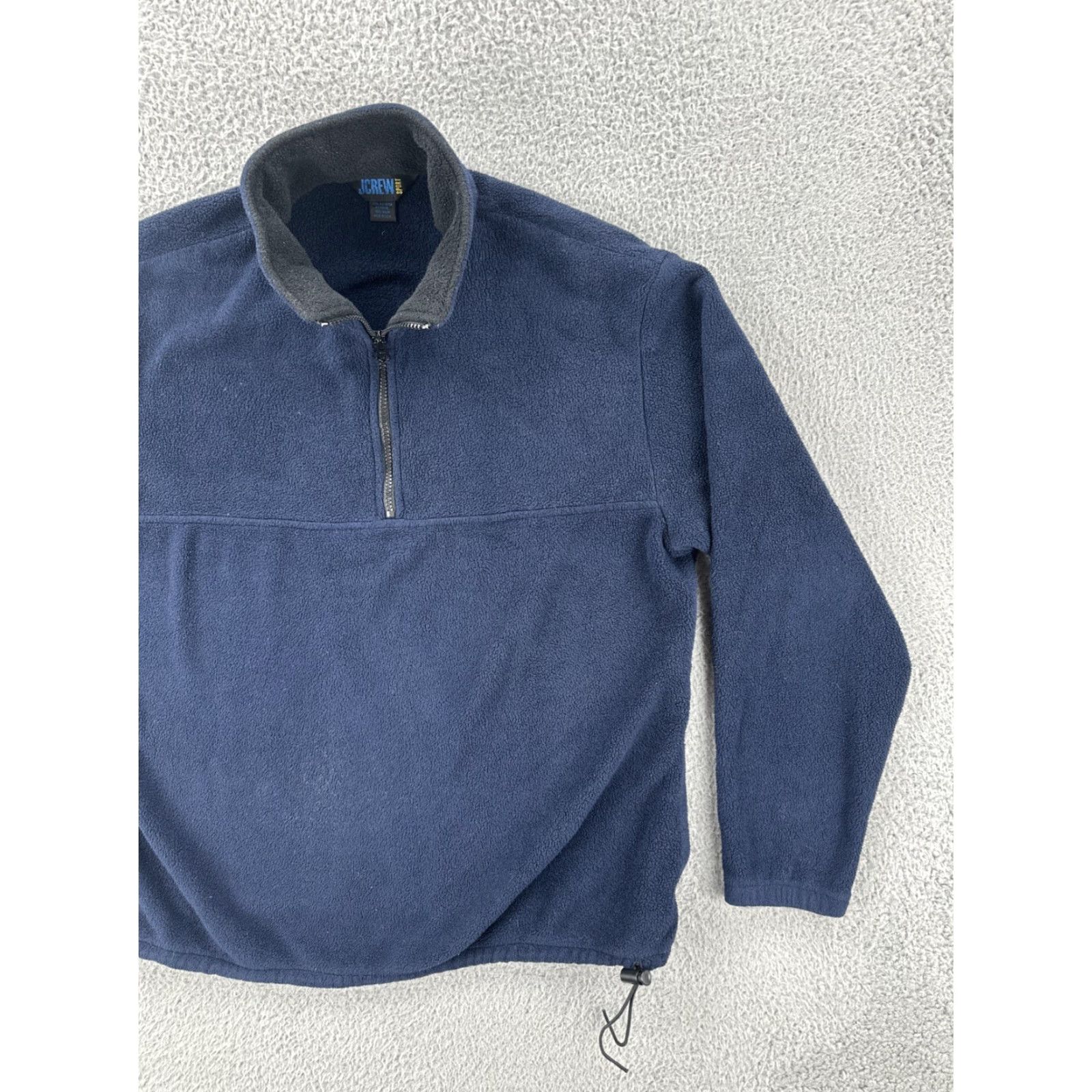 J.Crew VINTAGE J.CREW Sport Women L Blue 1/4 Zip Pullover Fleece Sweatshirt Crew Neck Zip Women Size L / US 10 / IT 46 - 2 Thumbnail