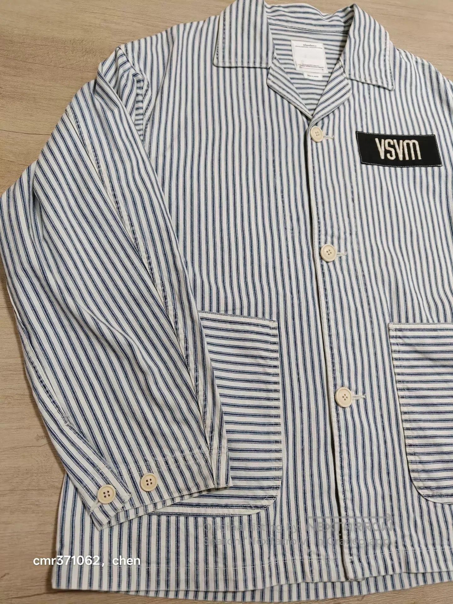 Visvim Blue Striped Button-Up Shirt Size M. Size US M / EU 48-50 / 2 - 2 Thumbnail