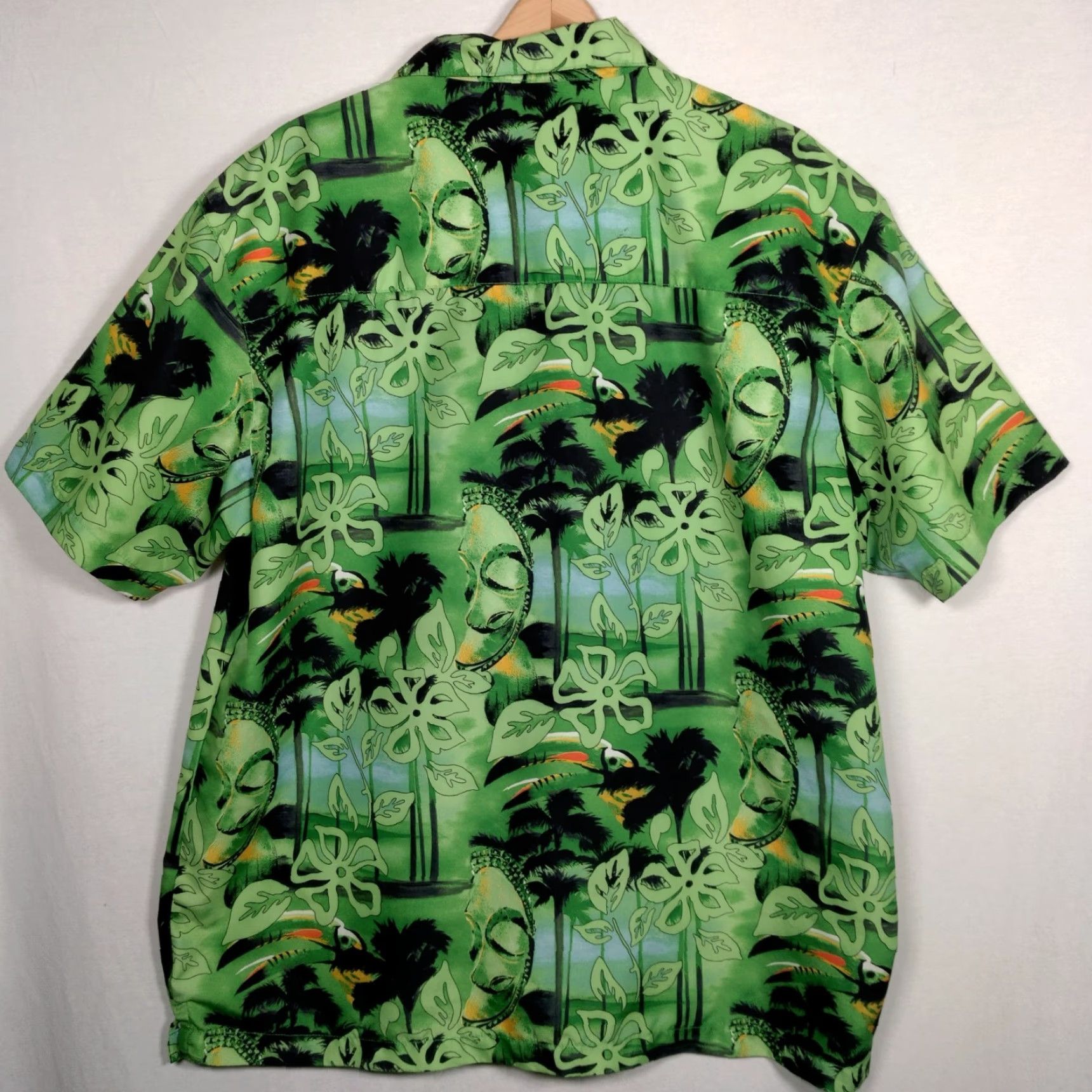 Vintage Vintage No Boundaries Y2K Hawaiian Shirt Men Large Green Tropical Tiki Beach Size US L / EU 52-54 / 3 - 3 Thumbnail