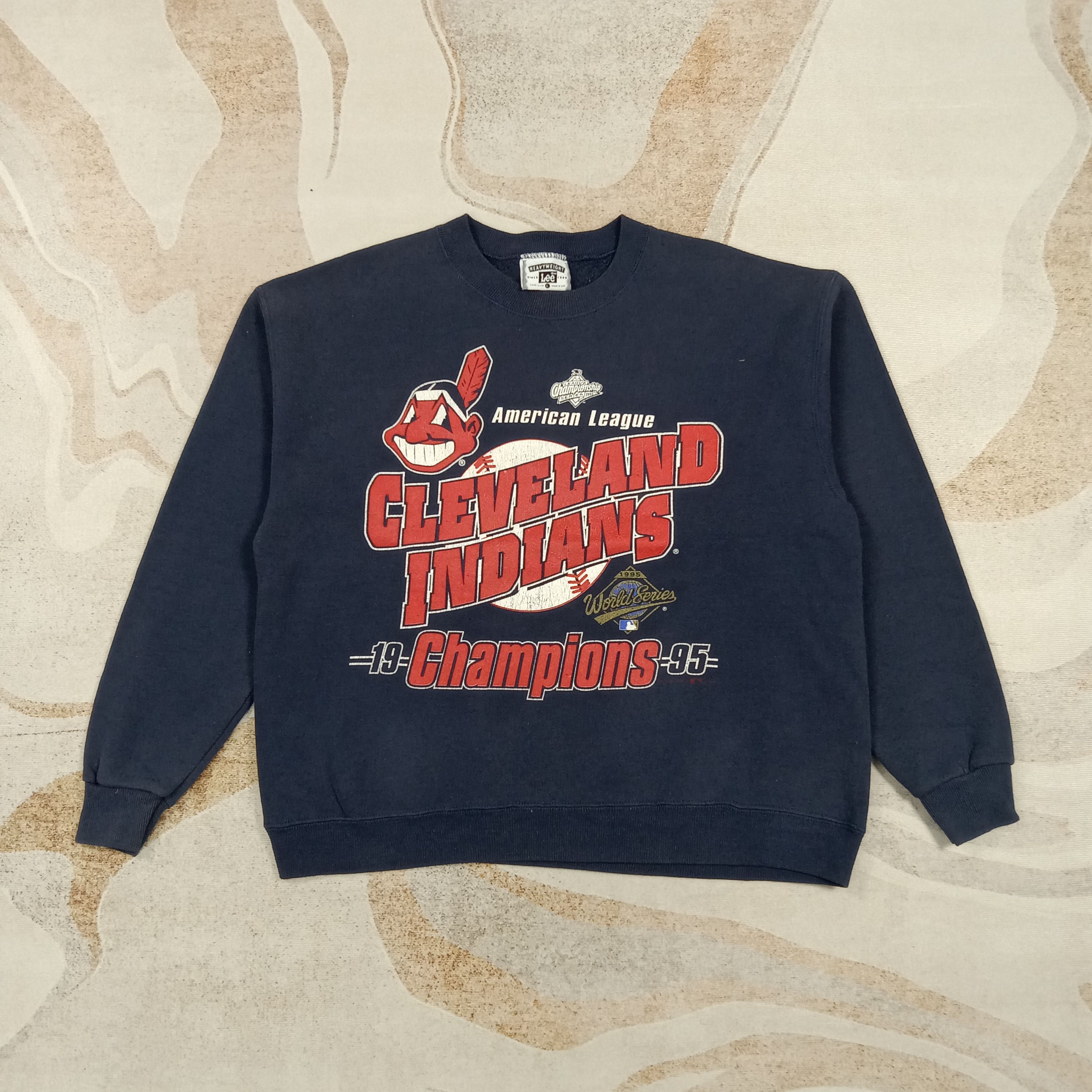 Lee 90's Cleveland Indians World Football Sweatshirt C287N12 Size US L / EU 52-54 / 3 - 1 Thumbnail