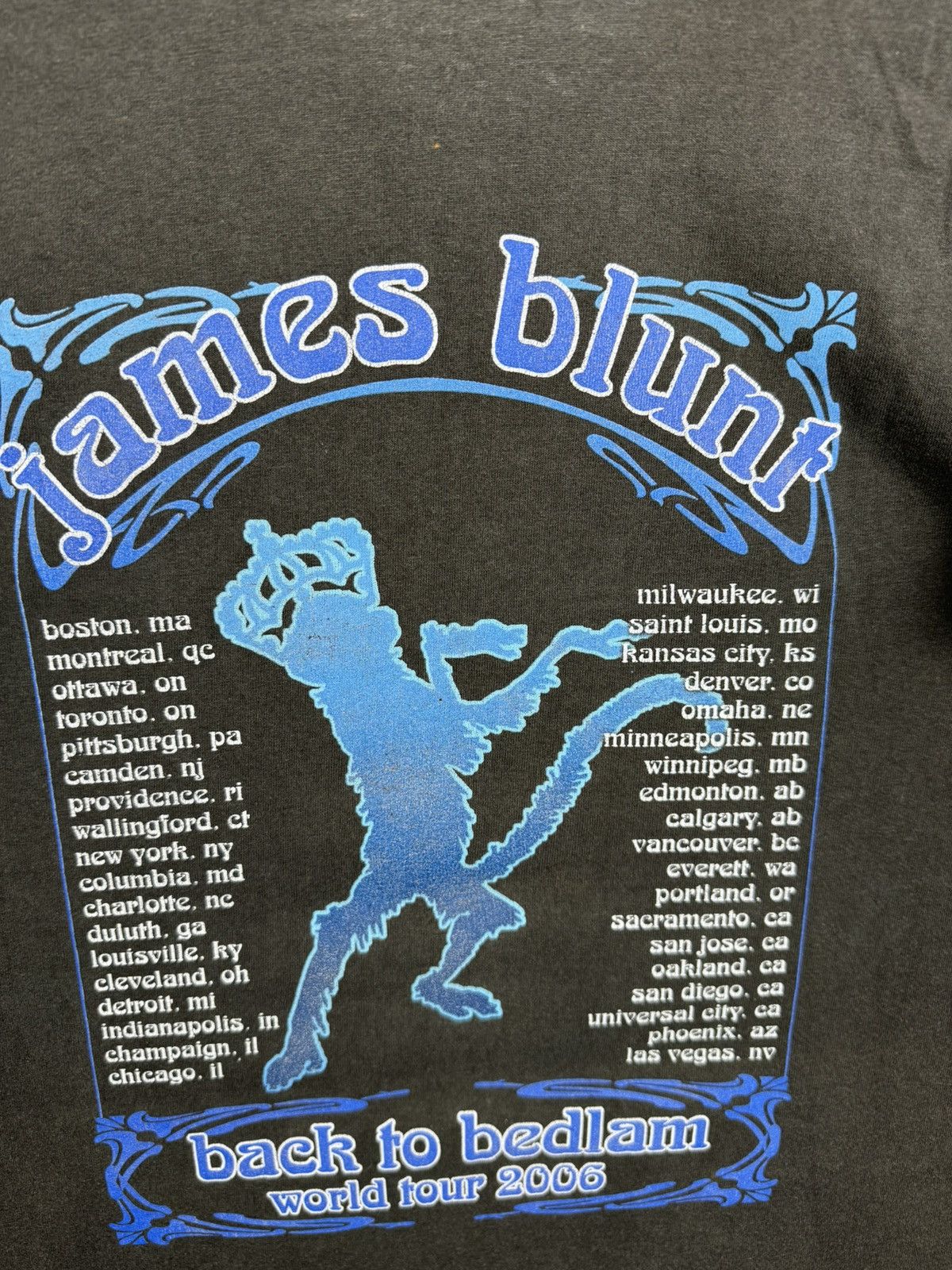 Vintage Vintage 2006 James Blunt Tour Tee Shirt Size US S / EU 44-46 / 1 - 4 Thumbnail