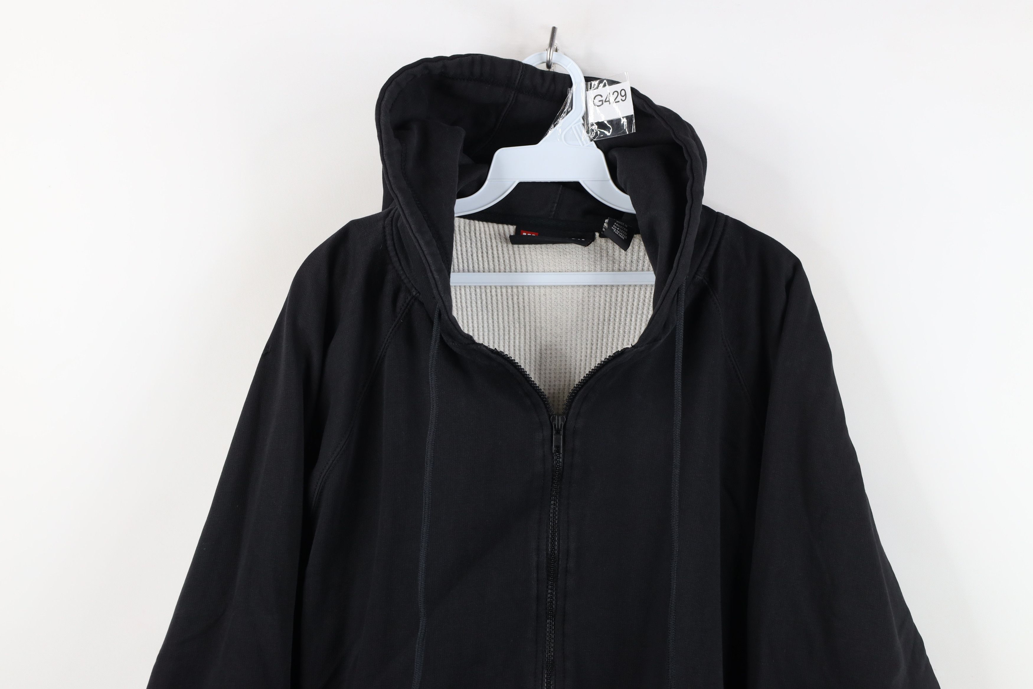 Vintage Vintage 90s Wilson Thermal Waffle Knit Lined Full Zip Hoodie Size US M / EU 48-50 / 2 - 2 Thumbnail
