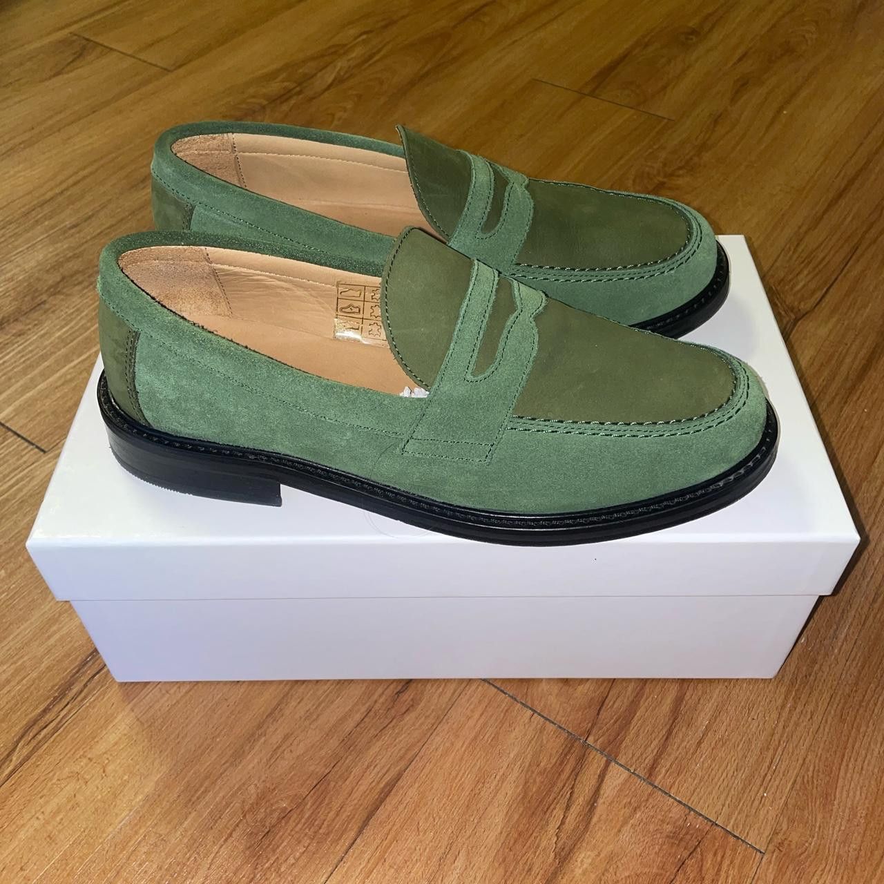 Aime Leon Dore ALD Penny Loafers - Green and White | Grailed