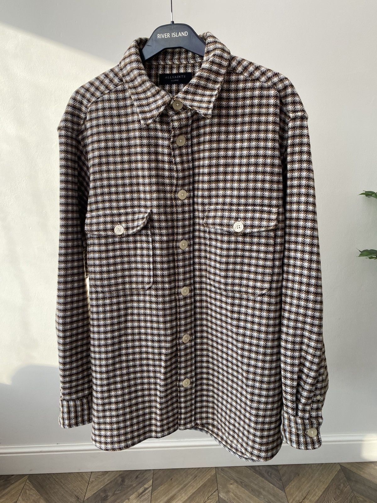 Allsaints Vintage AllSaints Plaid Wool Overshirt Jacket Shacket Size US XL / EU 56 / 4 - 1 Thumbnail