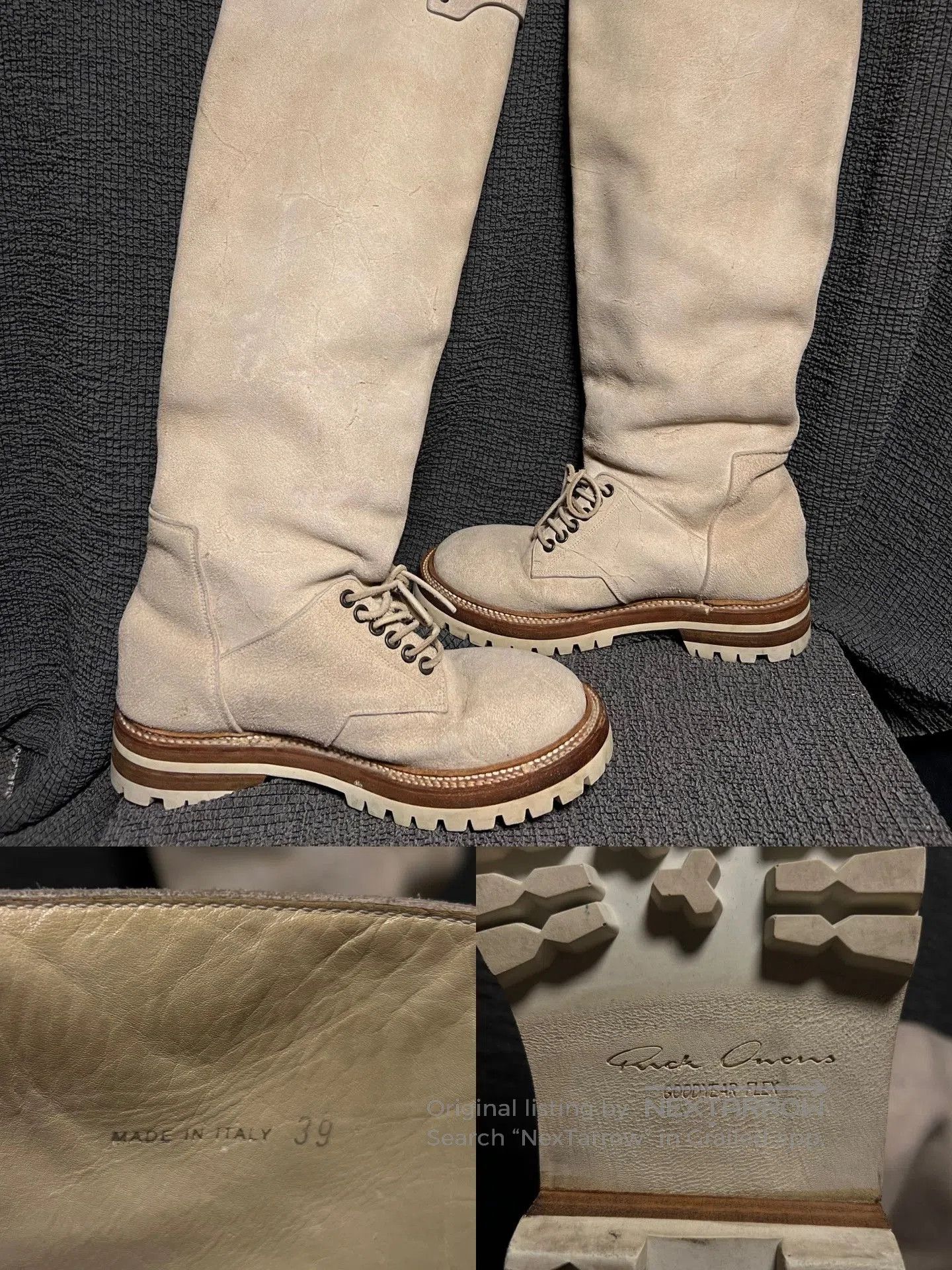 Rick Owens Rick Owens Archive Long Beige Boots. Size US 8.5 / EU 41-42 - 9 Thumbnail