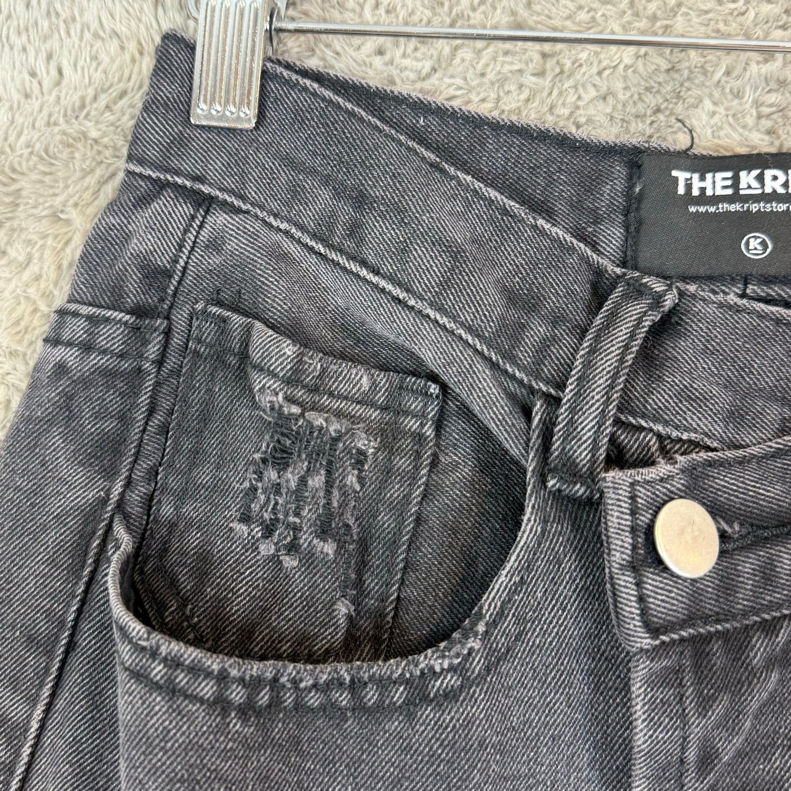 THE KRIPT Kript Black Gavin Boyfriend Mom Jean Asymmetrical Button Fly Size 26" / US 2 / IT 38 - 4 Thumbnail