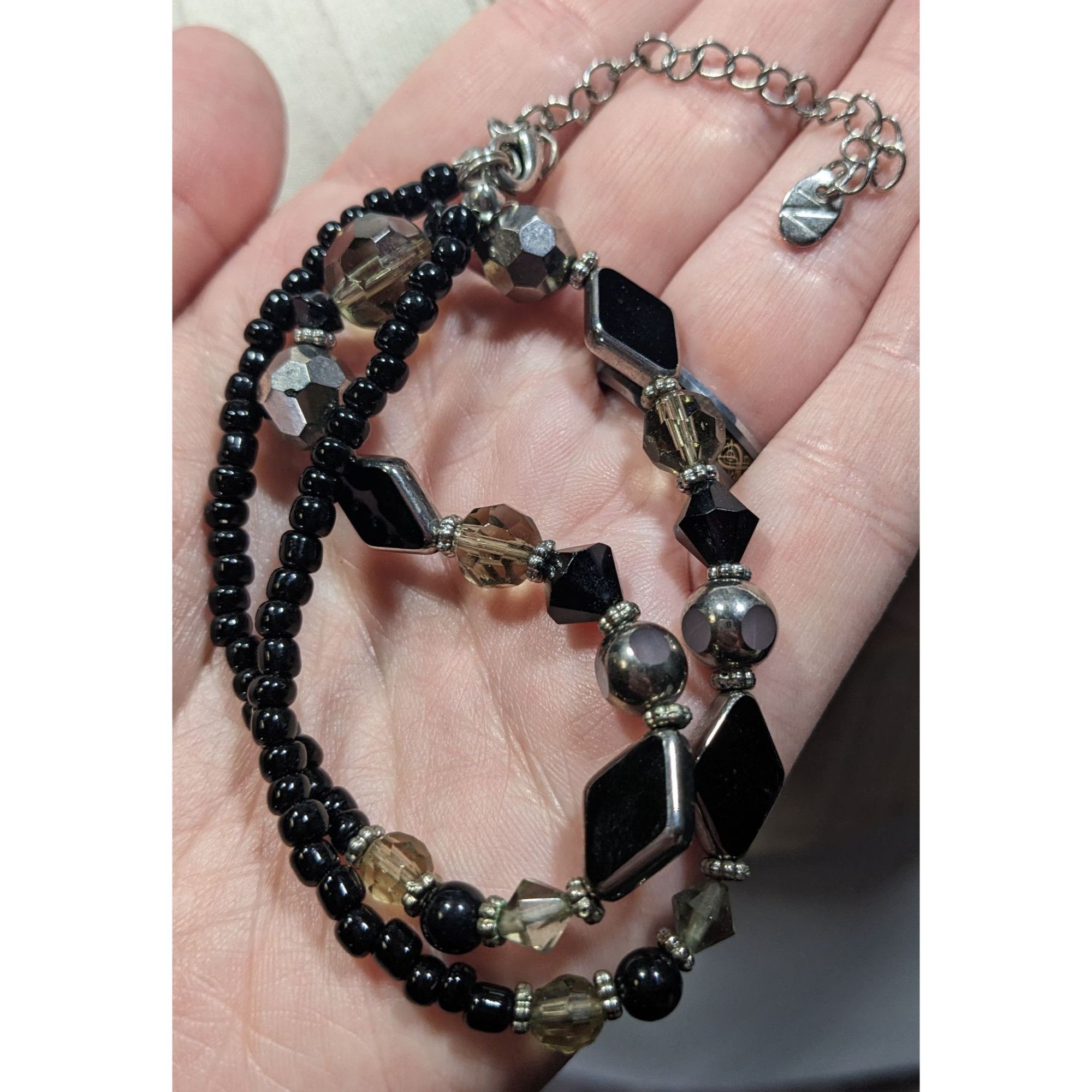 Nordstrom Nordstrom Corporate Goth Black And Silver Tone Necklace Size ONE SIZE - 3 Thumbnail