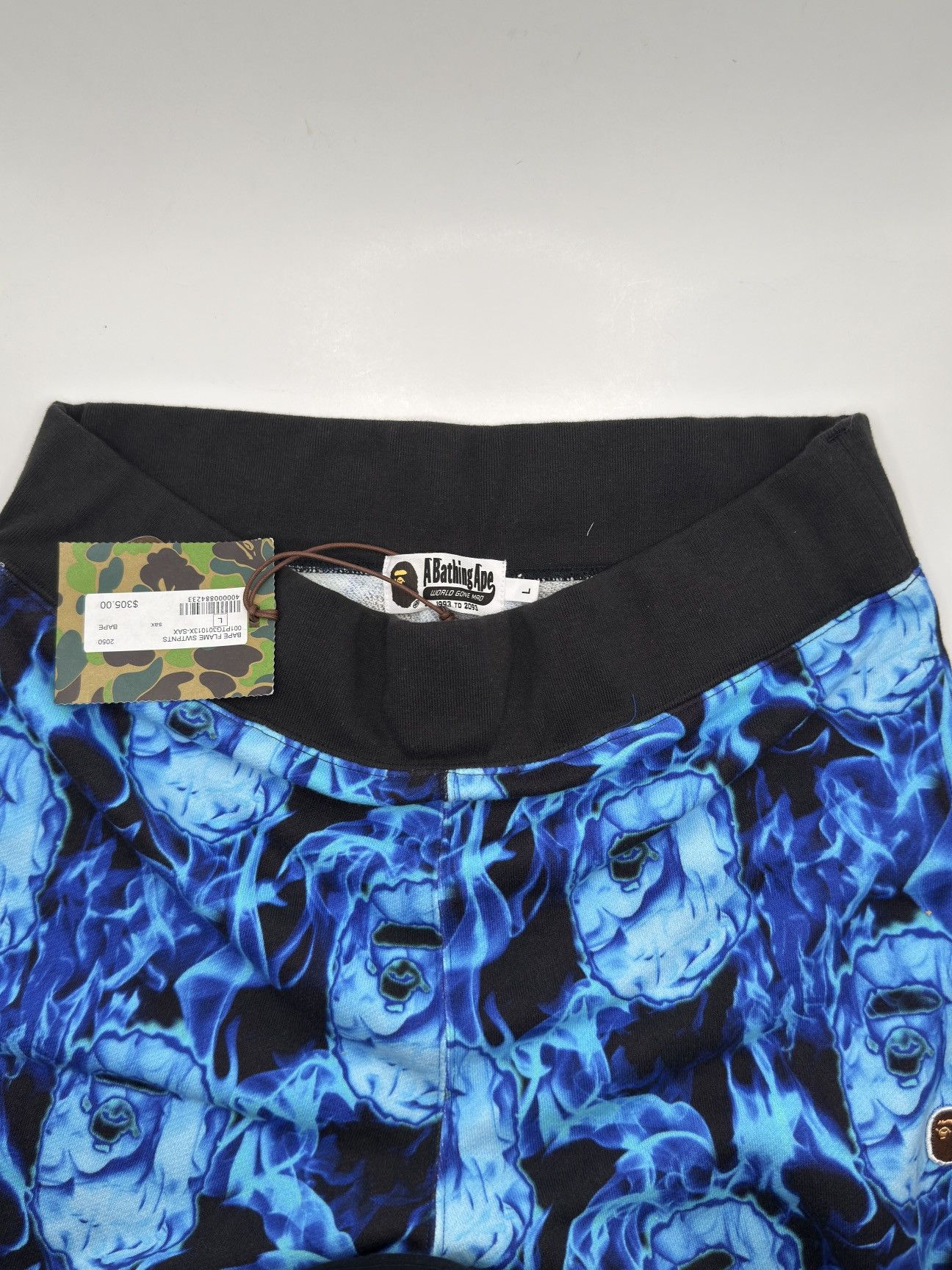 Bape Bape Blue Flame Sweatpants L Size US 31 - 4 Thumbnail
