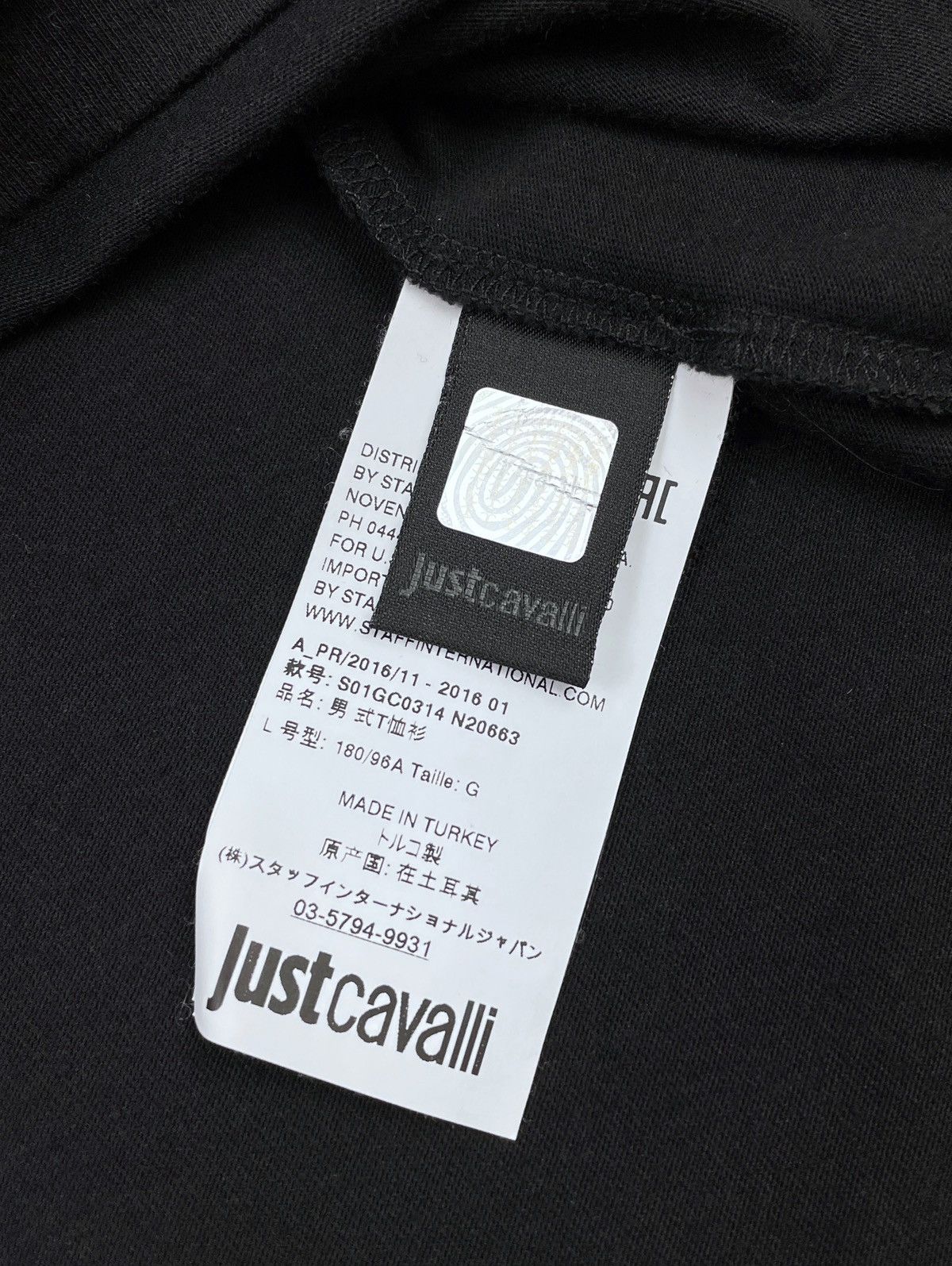 Just Cavalli Men’s Just Cavalli Tiger Overprint Black SS T-Shirt Size L Size US L / EU 52-54 / 3 - 8 Thumbnail