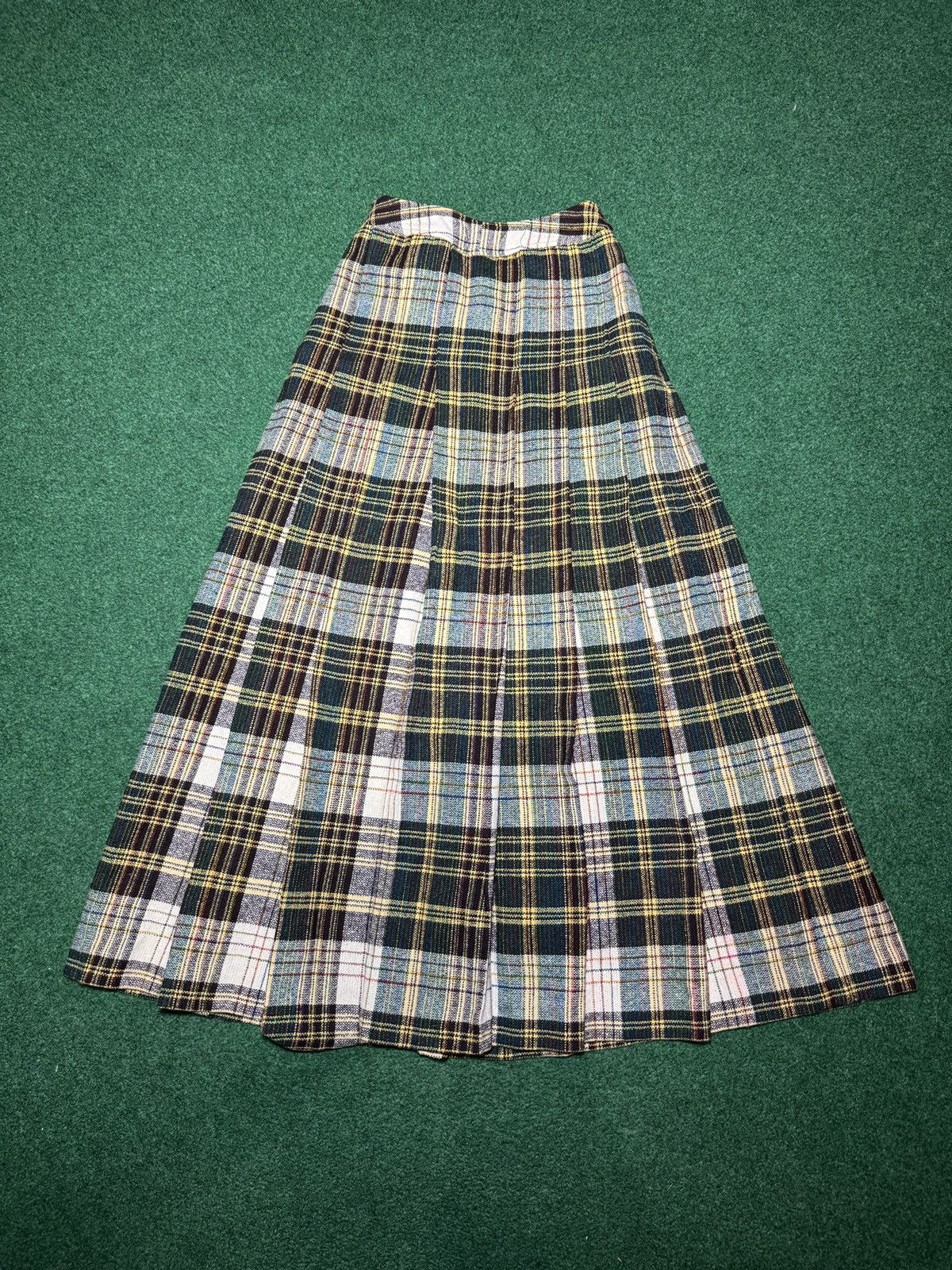 Vintage Vintage The Villagers Wool Blend Plaid Midi Pleated 6 Skirt Size 28" / US 6 / IT 42 - 4 Thumbnail