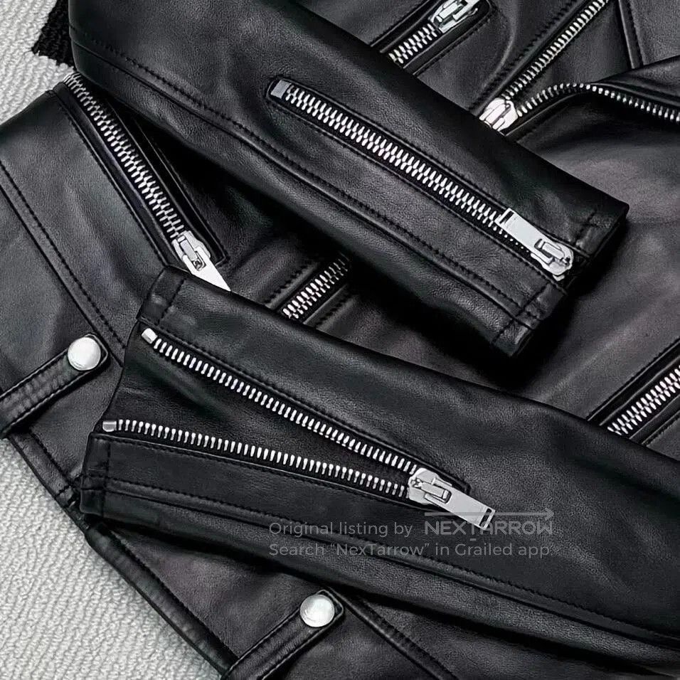 Yves Saint Laurent YSL Motorcycle Sheepskin Leather Jacket. Size XS / US 0-2 / IT 36-38 - 4 Thumbnail