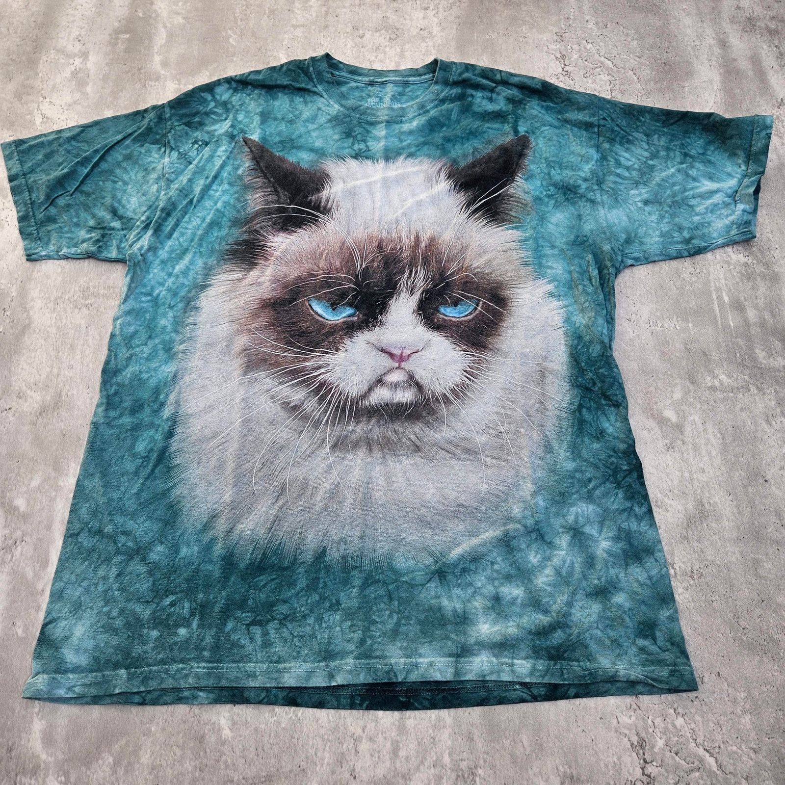The Mountain The Mountain Grumpy Cat Size XL Teal Tye Dye Size US XL / EU 56 / 4 - 1 Thumbnail