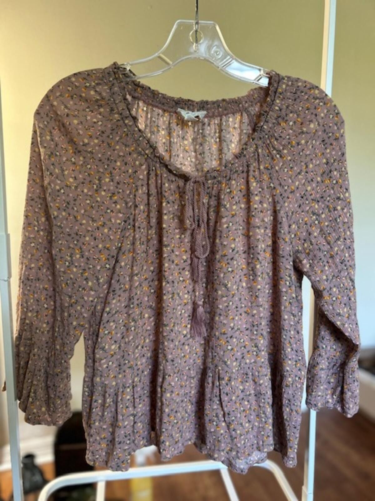 Free People Free People Hippie Rose Floral Peasant Blouse Medium Size M / US 6-8 / IT 42-44 - 4 Thumbnail