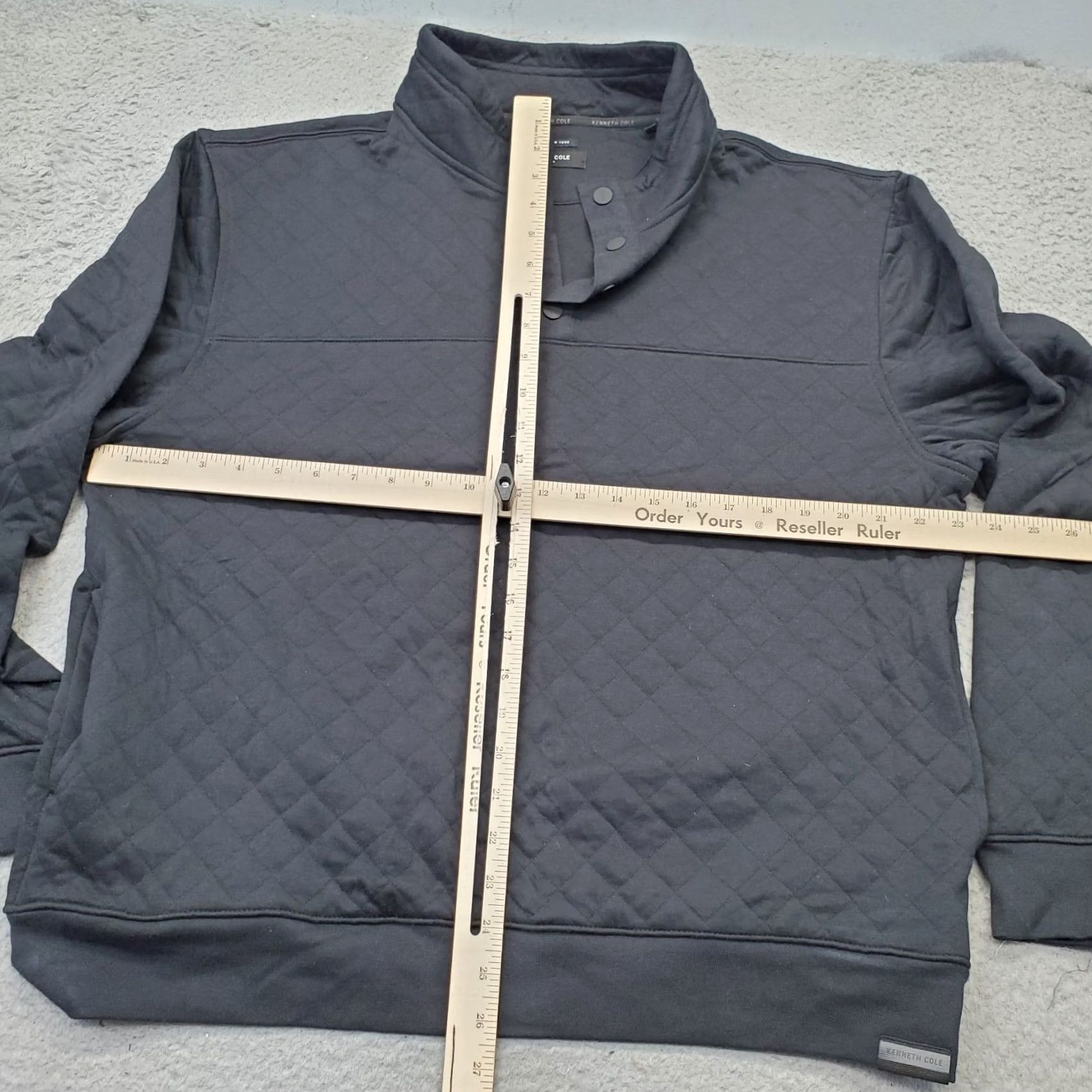 Kenneth Cole Kenneth Cole New York Quilted Jacket Mens XL Black Long Sleeve 1/4 Snap Size US XL / EU 56 / 4 - 5 Thumbnail