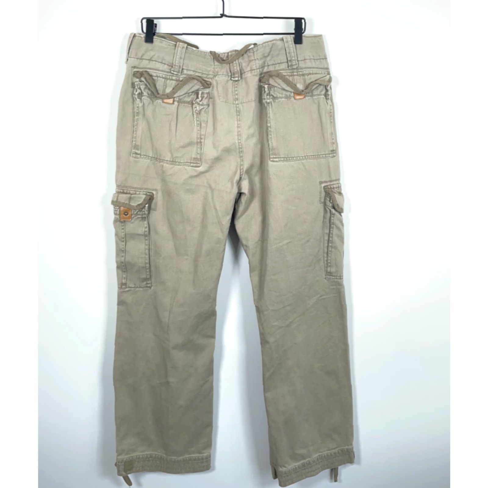 Vintage VINTAGE American Era Paratrooper Cargo Pants Mens 34 Green Tactical Drawstring Zip Leg Cargo Pants Size US 36 / EU 52 - 2 Thumbnail
