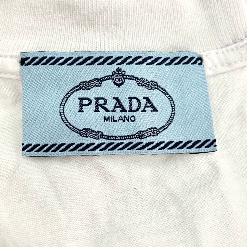 Prada Prada Puff sleeve round-neck white cotton short-sleeved T-s Size US L / EU 52-54 / 3 - 5 Thumbnail