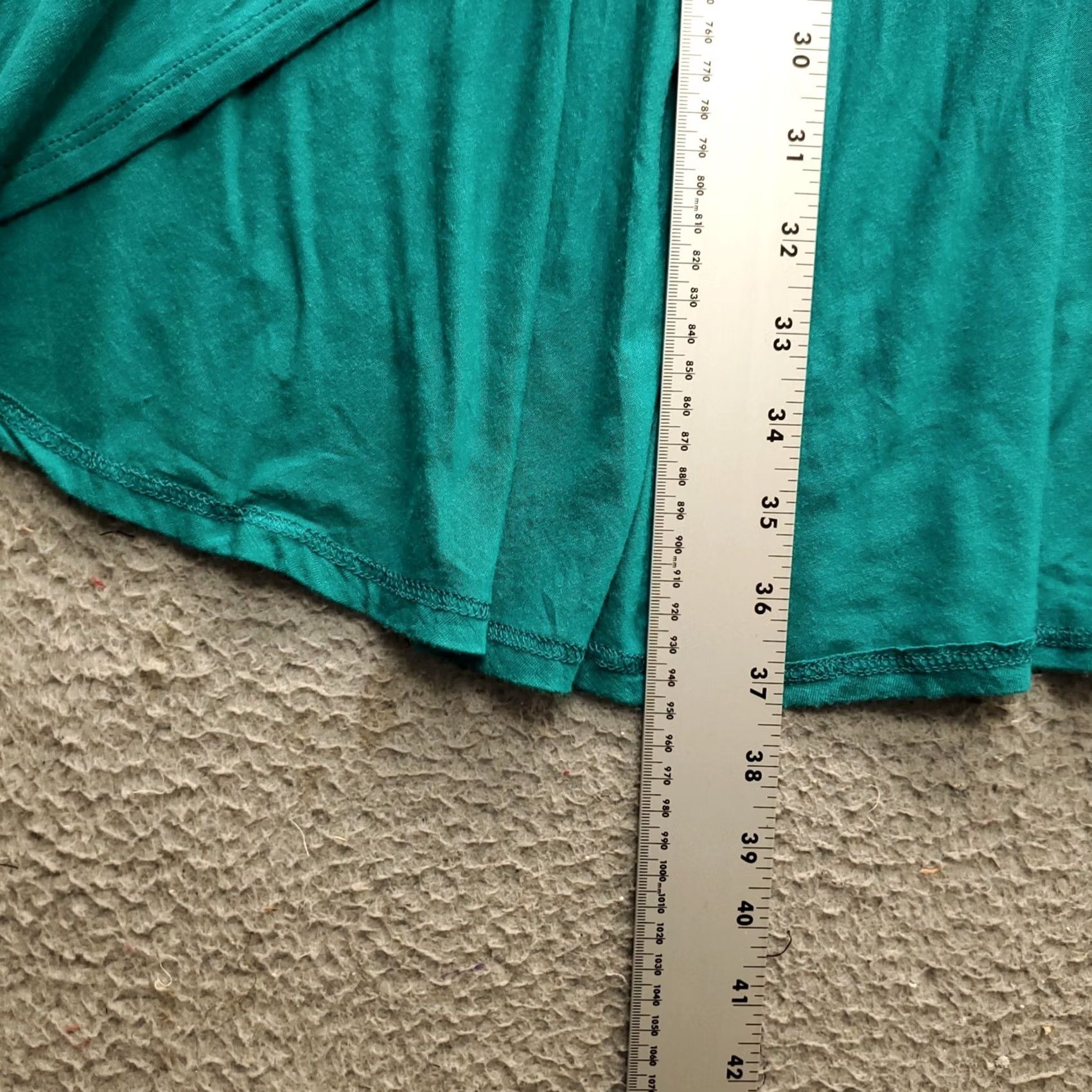 Vintage Poetry Women's L Green Stretch A-Line Maxi Skirt Pull On Casual Size 36" / US 14 / IT 50 - 4 Thumbnail
