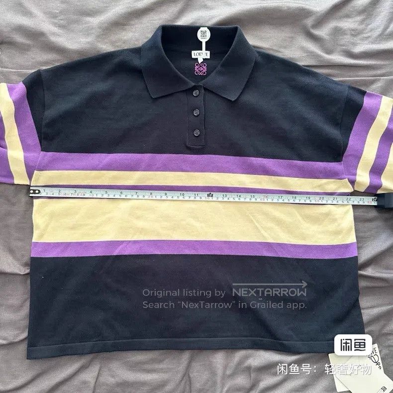Loewe LOEWE Long Sleeve Polo Shirt with Color Block Striped Desi Size US M / EU 48-50 / 2 - 5 Thumbnail