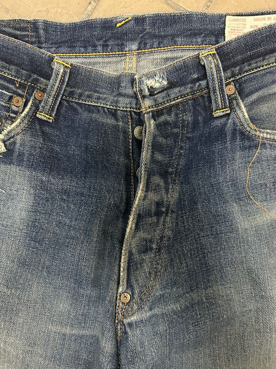 Designer × Evisu × Japanese Brand Vtg Evisu Yamane No 1 Special Distressed Size US 31 - 8 Thumbnail