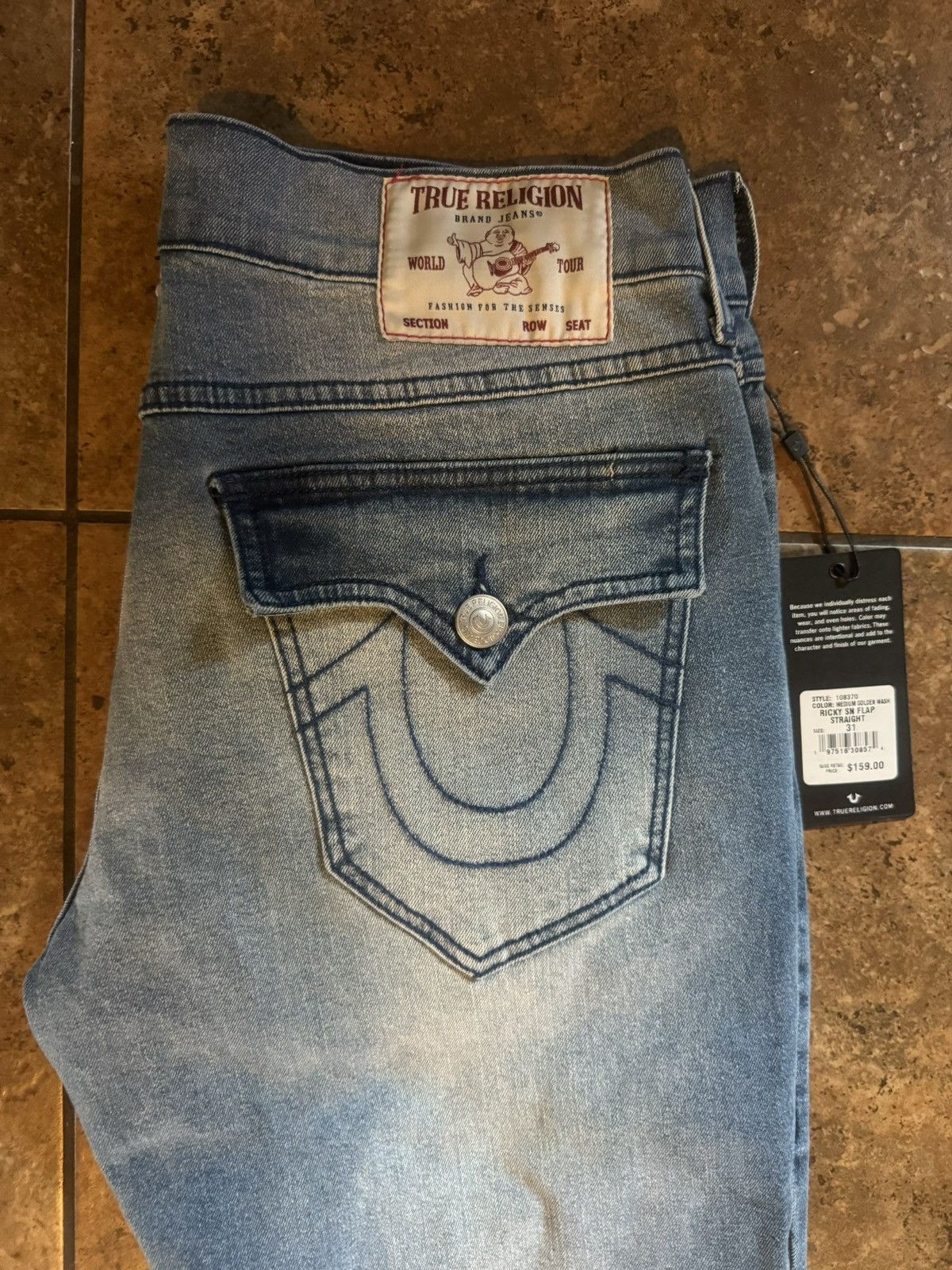 True Religion True Religion Blue Stitch Denim Size US 31 - 3 Thumbnail