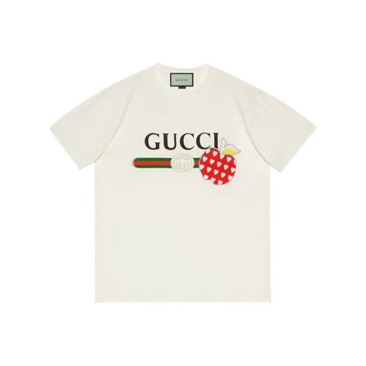 Gucci Gucci Heart Apple Graphic Short Sleeve T-Shirt -2506
