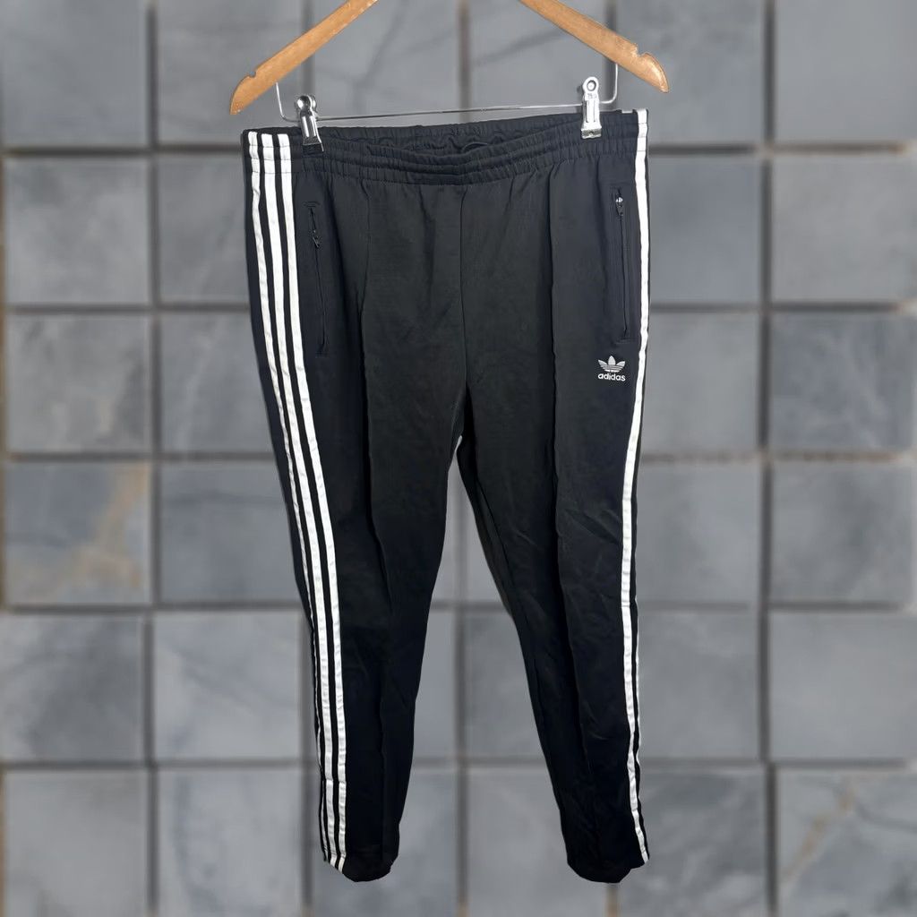 Adidas Adidas Track Pants Mens M Primeblue 3 Stripes Trefoil Joggers Athletic Black White Pants Size US 31 - 1 Thumbnail