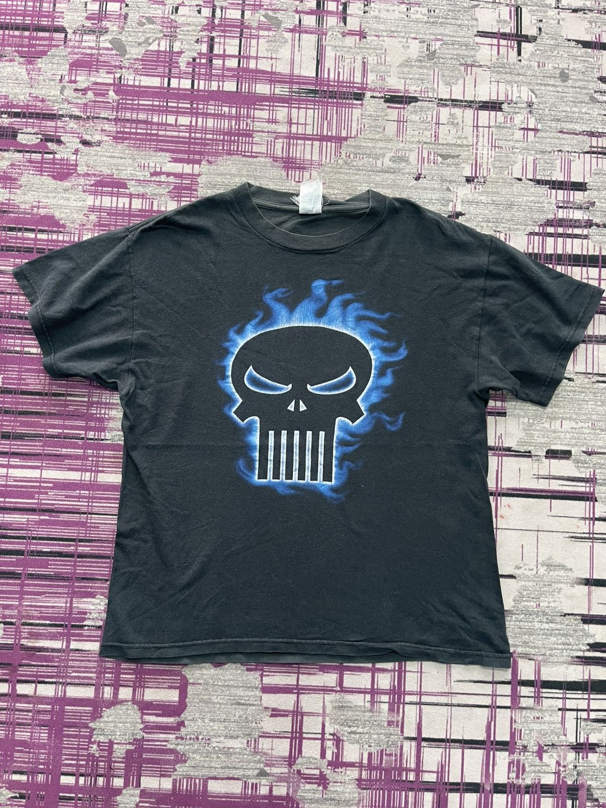 Marvel Comics VINTAGE Y2K MARVEL THE PUNISHER FLAMES SKULL VERY RARE Size US M / EU 48-50 / 2 - 1 Thumbnail