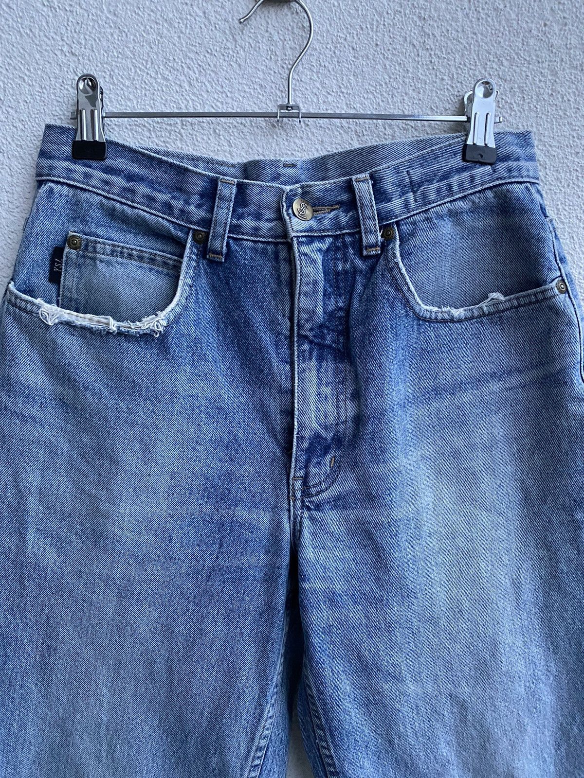 Yves Saint Laurent 28x28 YSL Jeans Denim Pants Cotton Navy Size US 28 / EU 44 - 6 Thumbnail