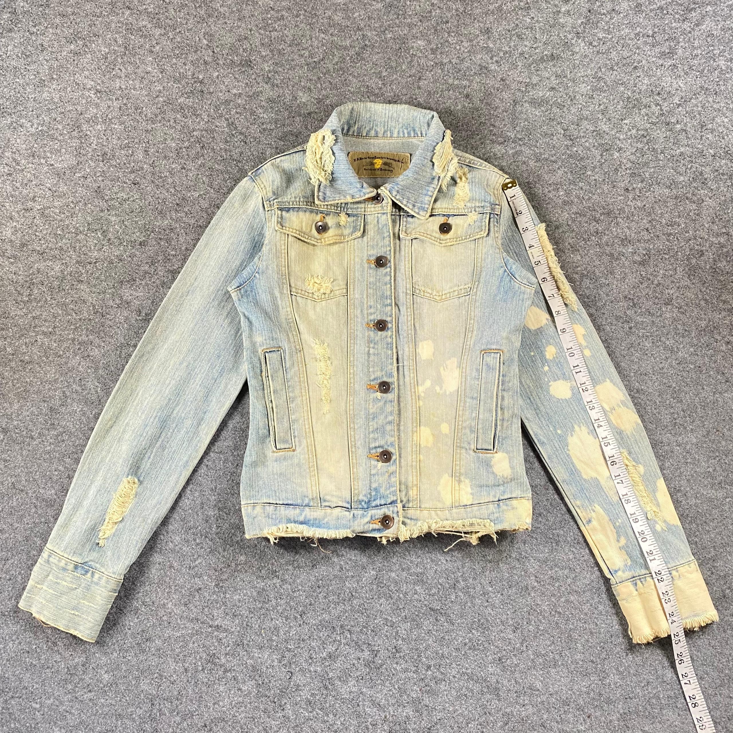 Issey Miyake Vintage 90s Us Marine Denim Jacket Size S / US 4 / IT 40 - 7 Thumbnail
