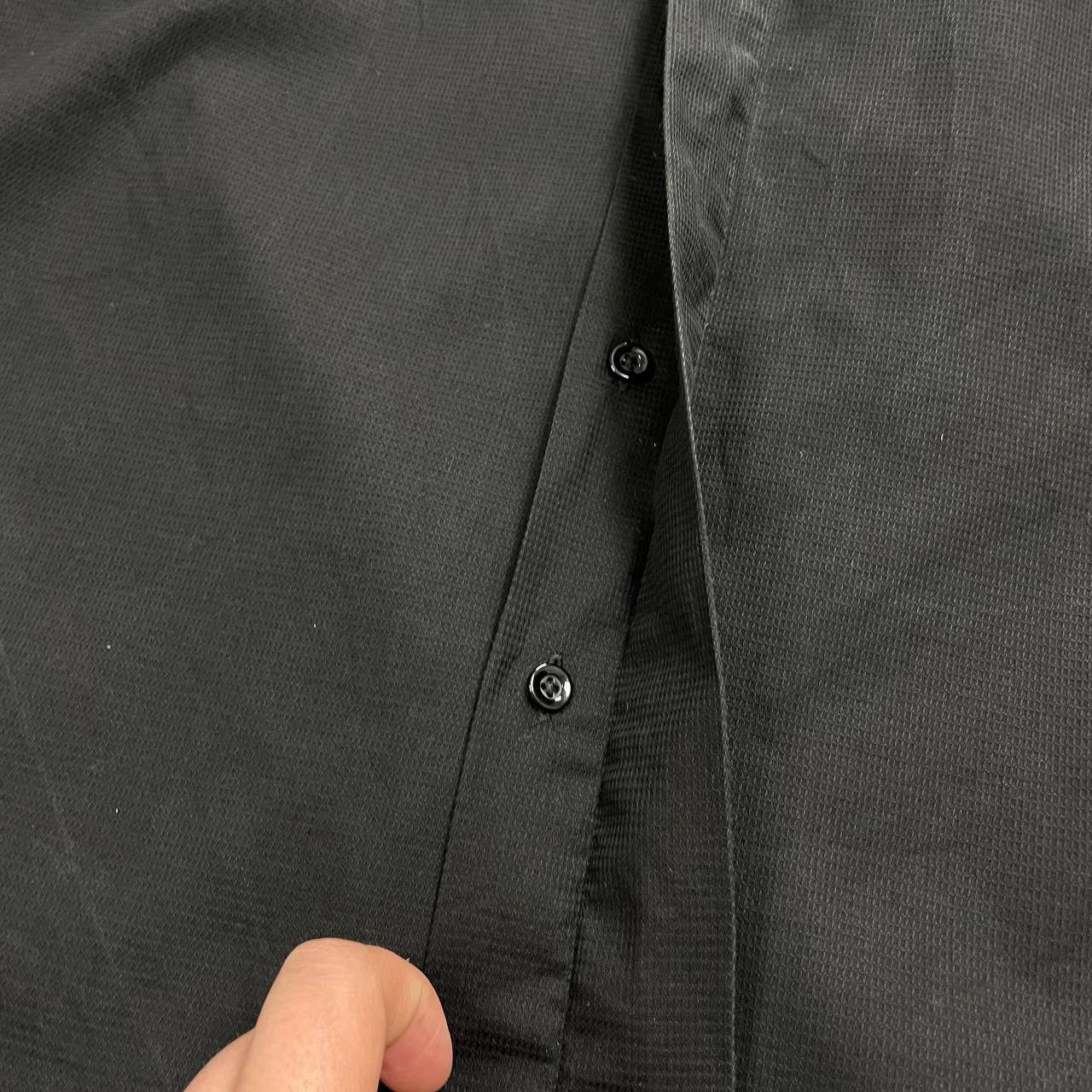 Kenzo × Vintage Vintage Kenzo Homme Nehru Collar LS Button-Up Shirt Black 39 Size US M / EU 48-50 / 2 - 14 Thumbnail